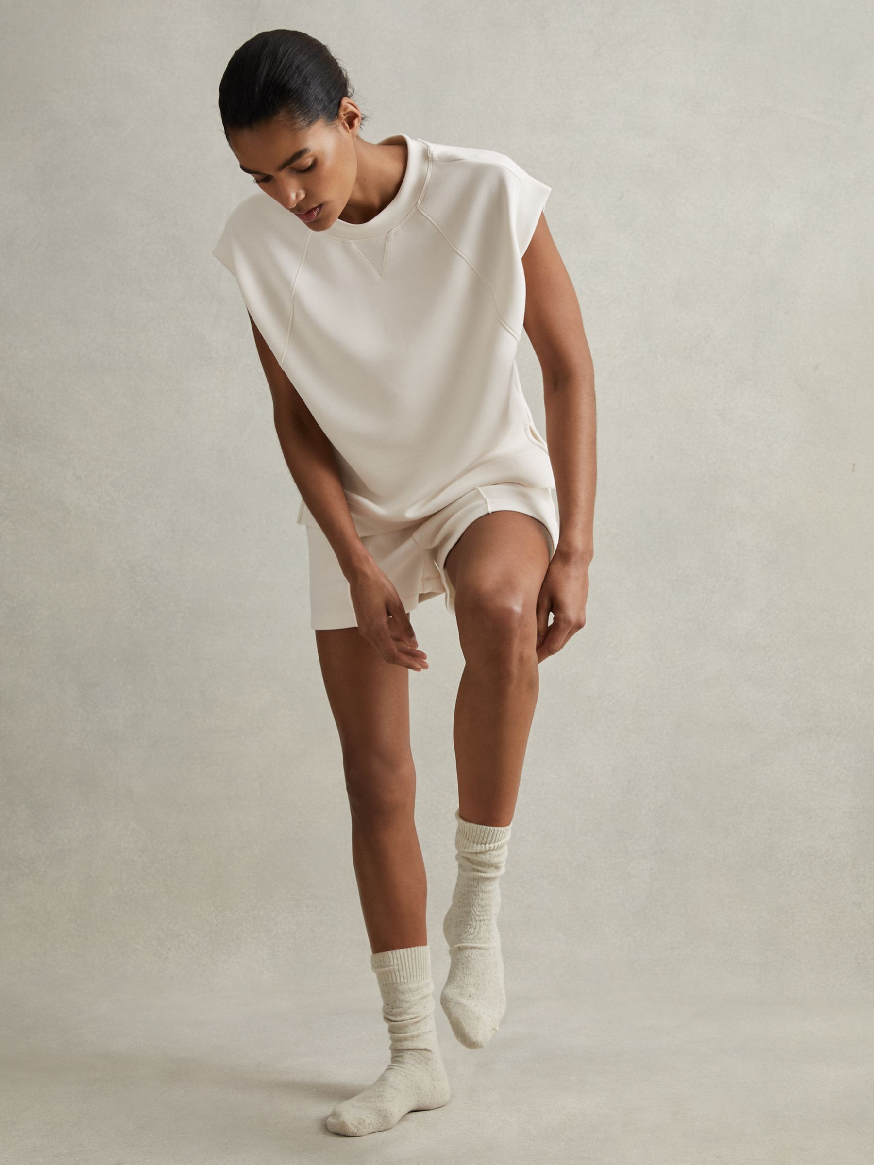 Modal Blend Co-Ord Sweat Top in Ivory - Image 3 of 7