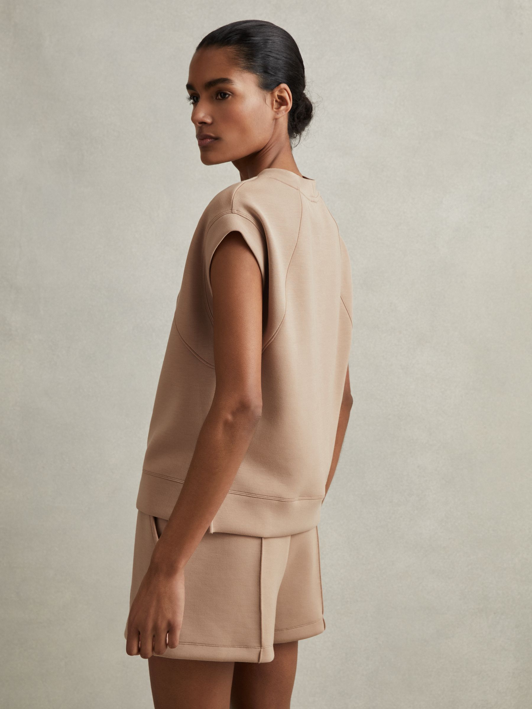 Modal Blend Co-Ord Sweat Top in Camel - Image 4 of 6