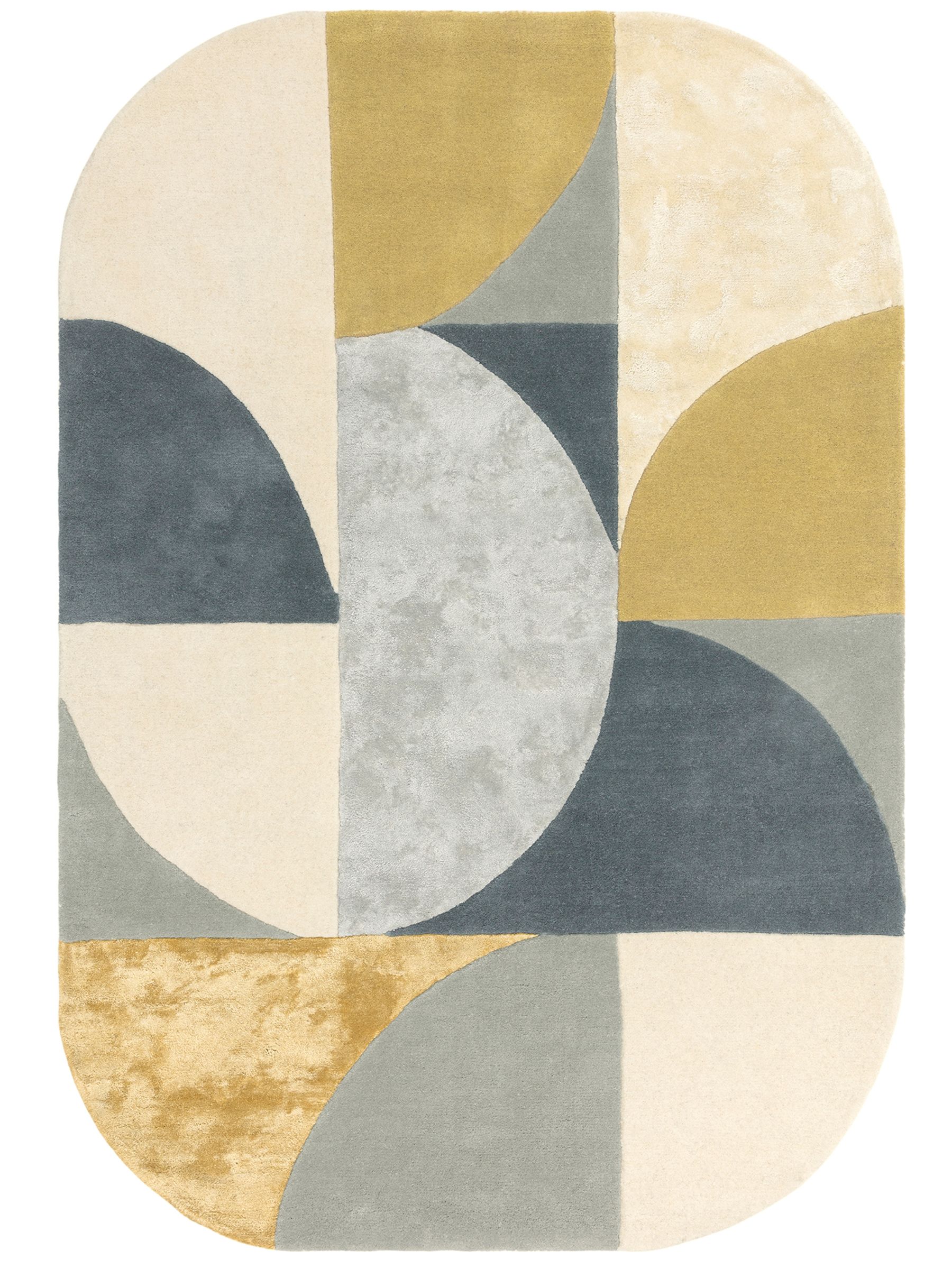 Asiatic Rugs Yellow Matrix Oval Earth Rug - Image 1 of 5