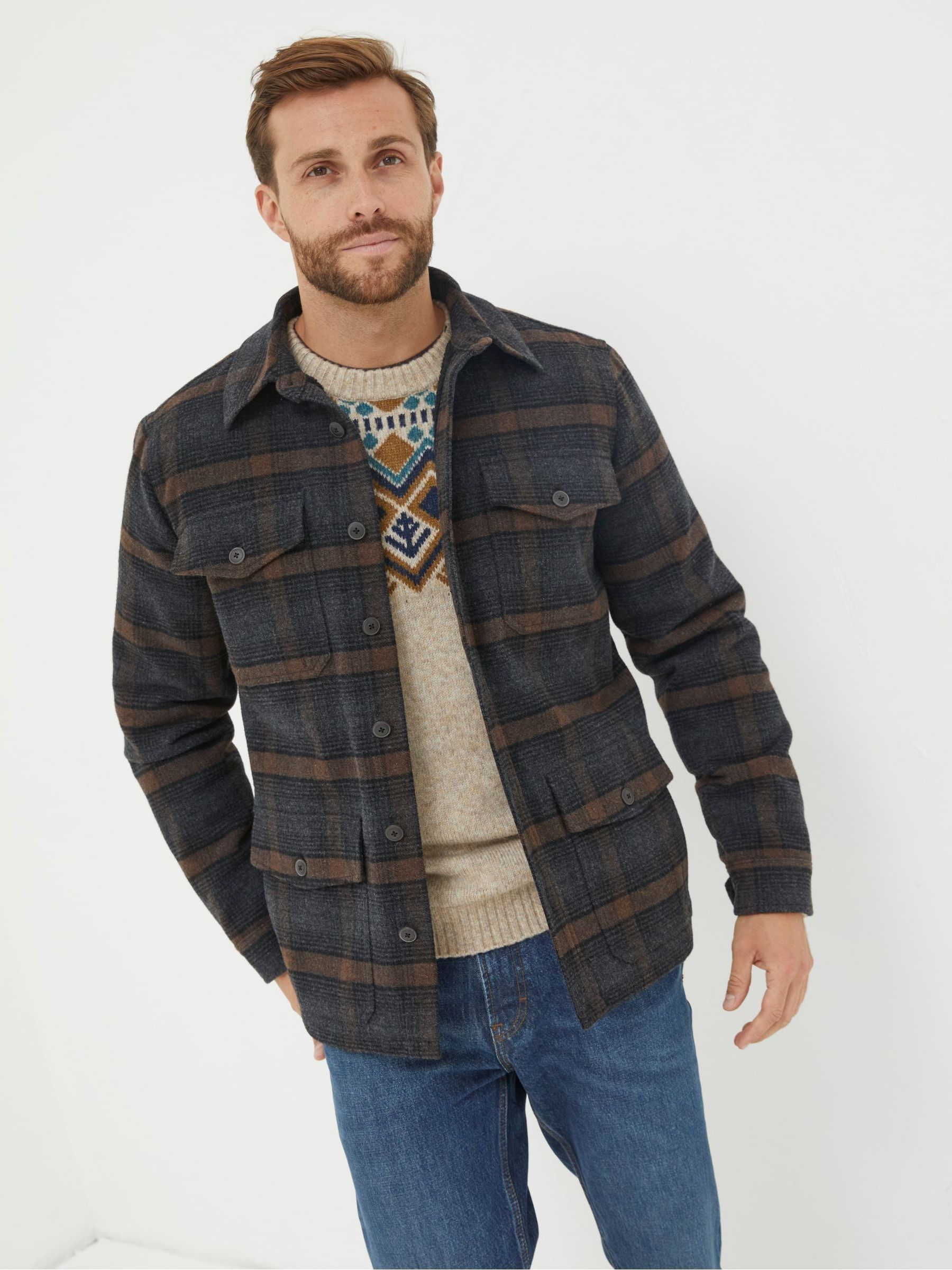 Black Fjord Ombre Overshirt - Image 1 of 6