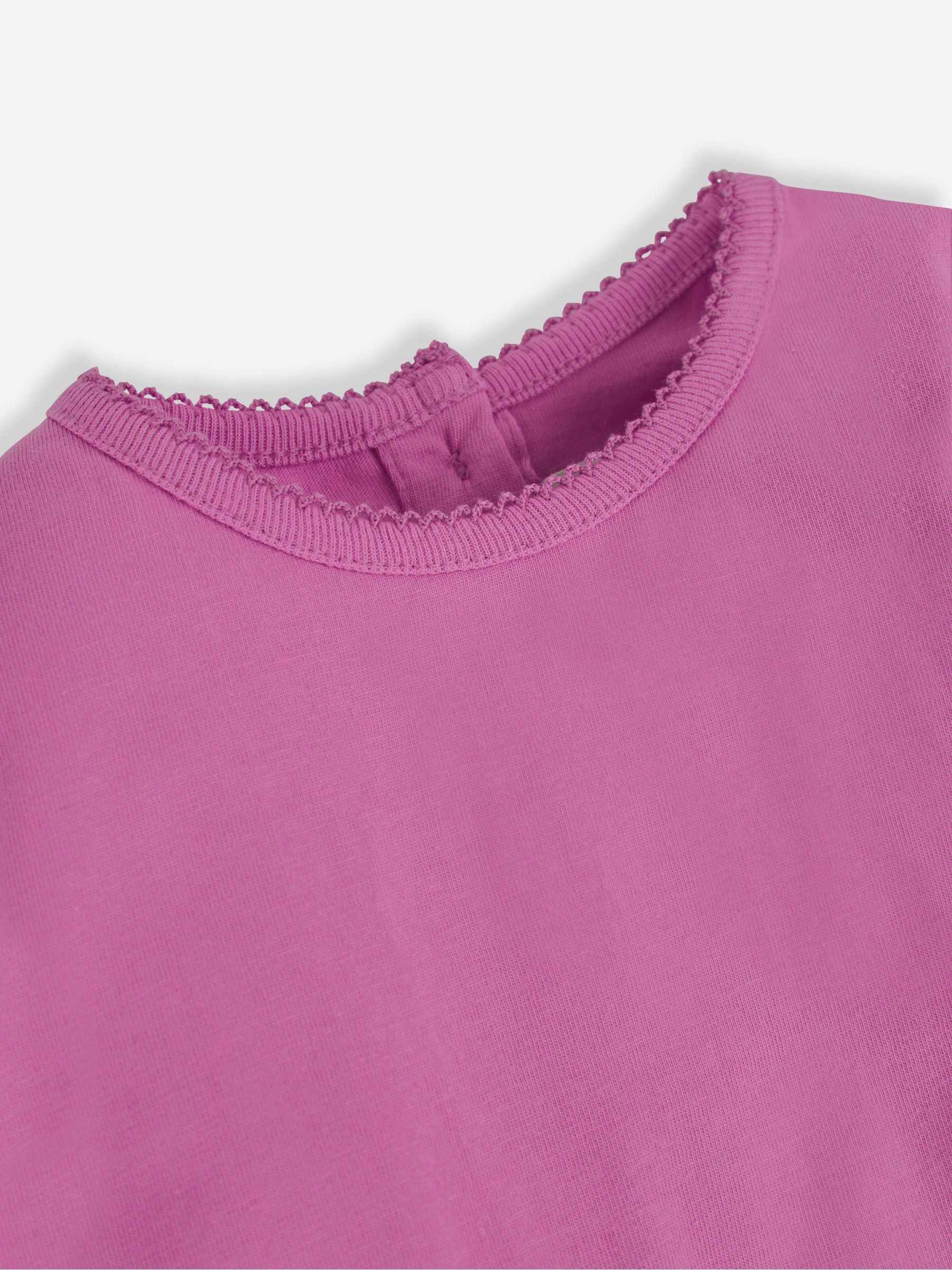 Fuchsia Pink 3-Pack Pretty Round Neck Tops - Image 6 of 9