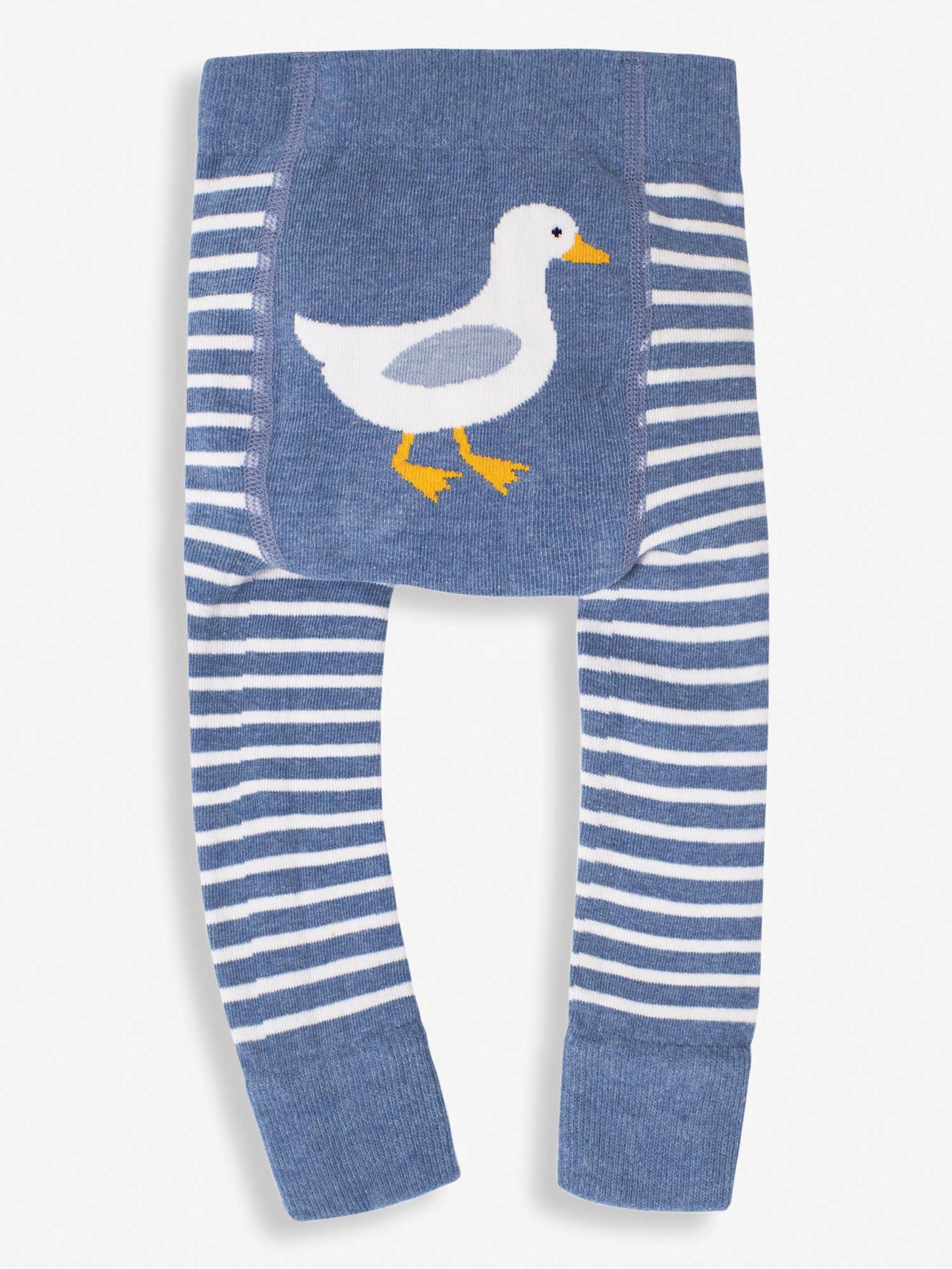 Blue Duck Stripe Baby Leggings - Image 1 of 2