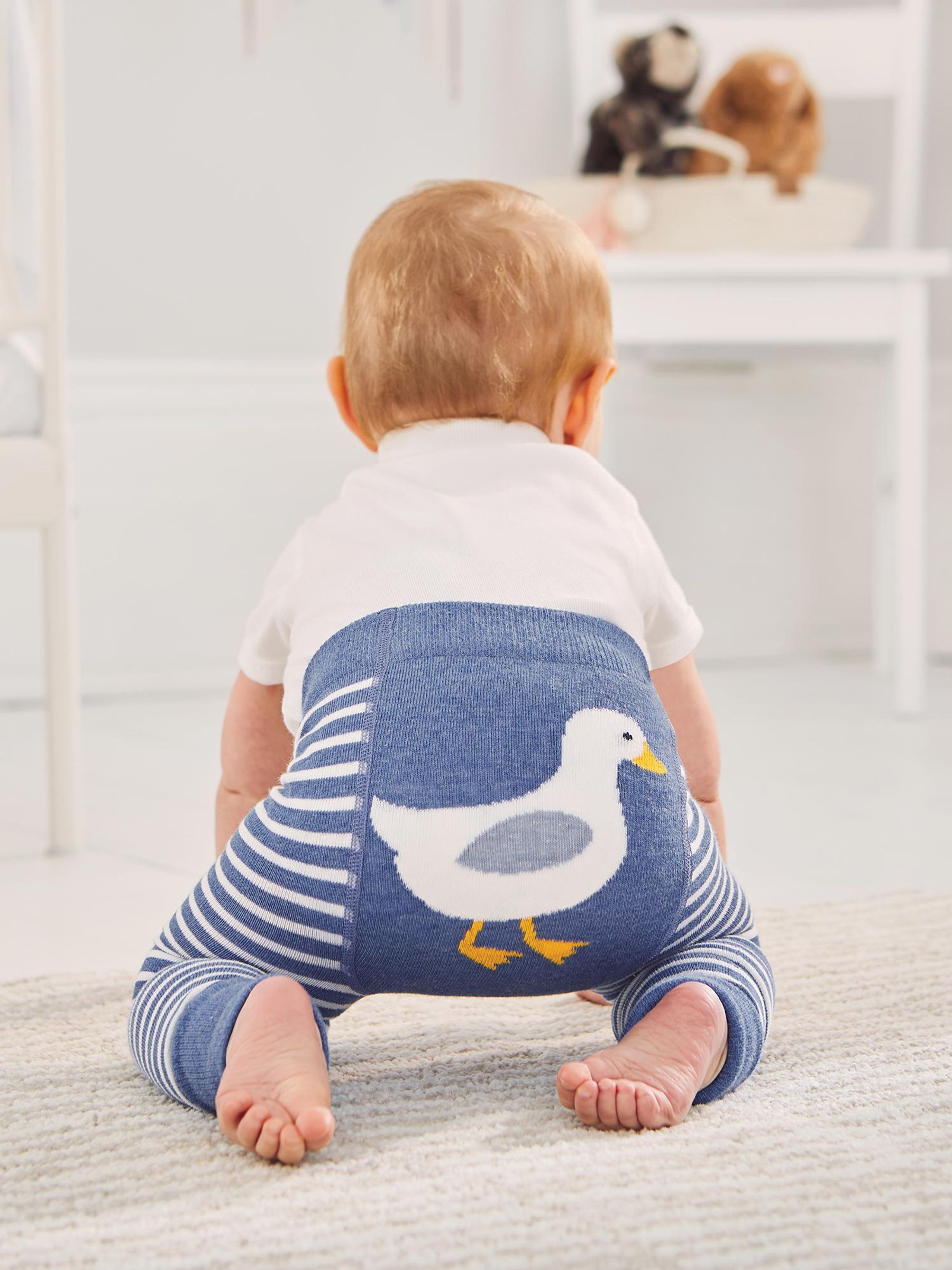 Blue Duck Stripe Baby Leggings - Image 2 of 2