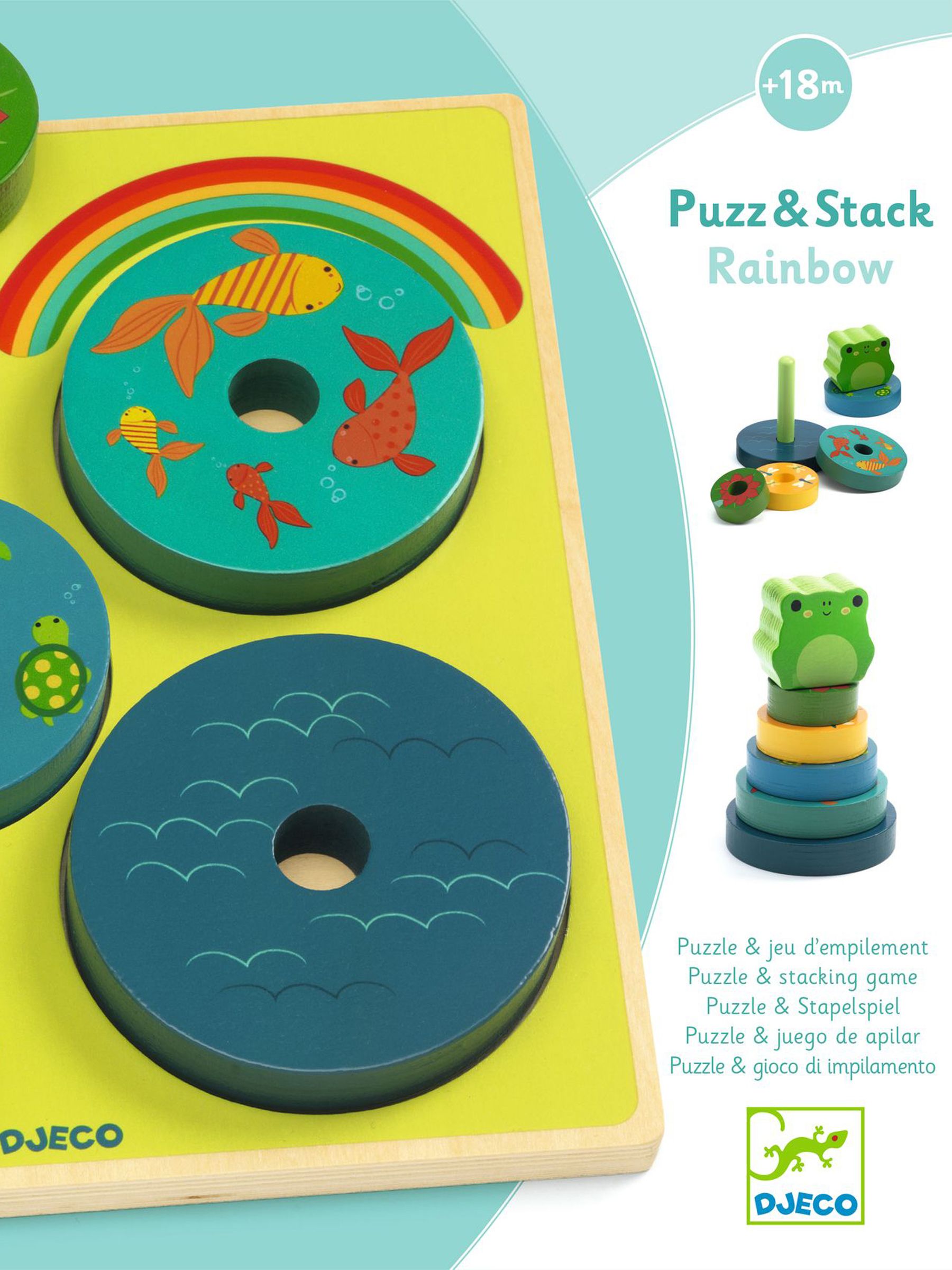 Djeco Puzzle & Stack Rainbow - Image 5 of 5