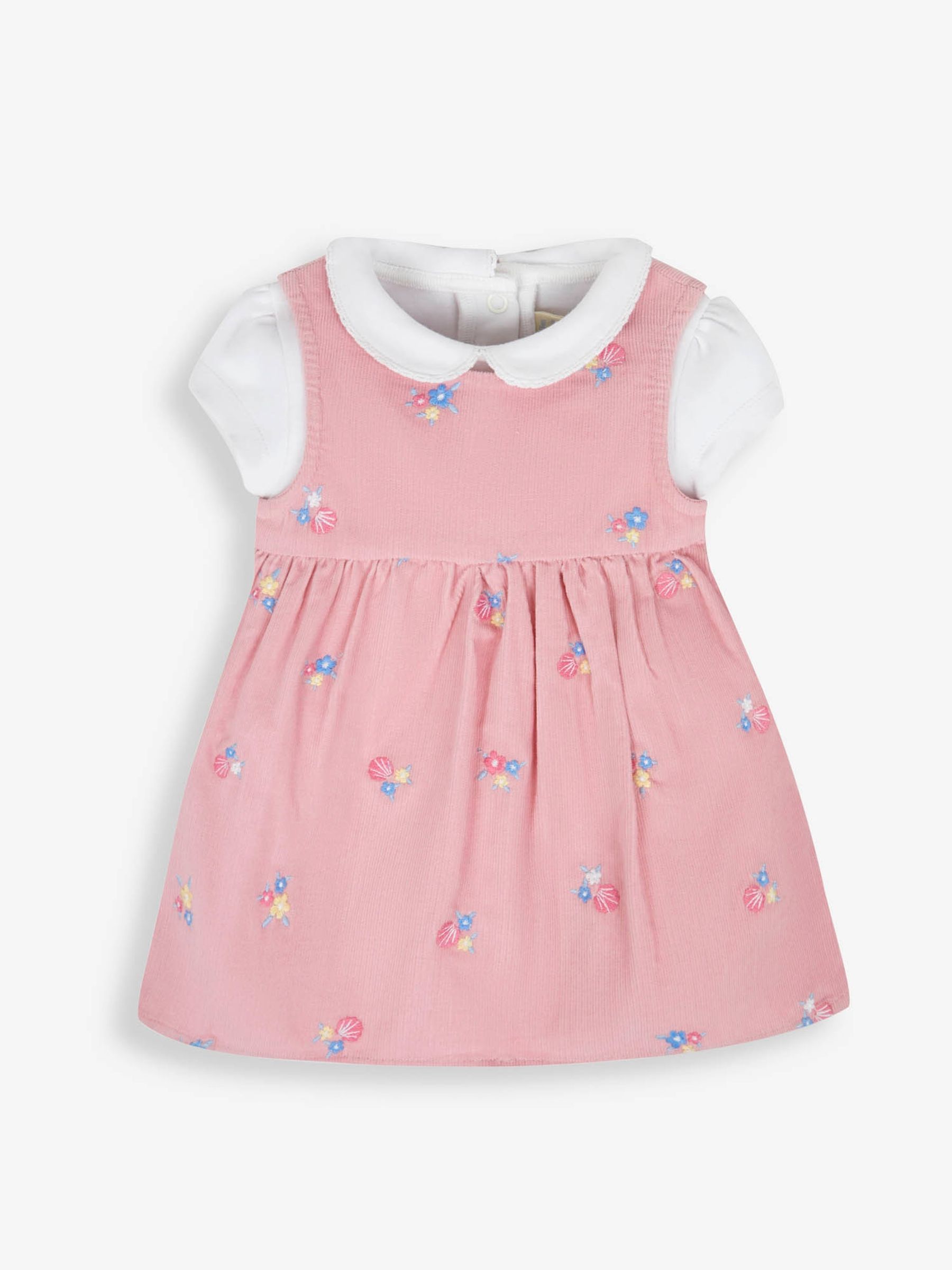Pink 2-Piece Pretty Nautical Baby Dress & Collar Body Set - Image 2 of 4