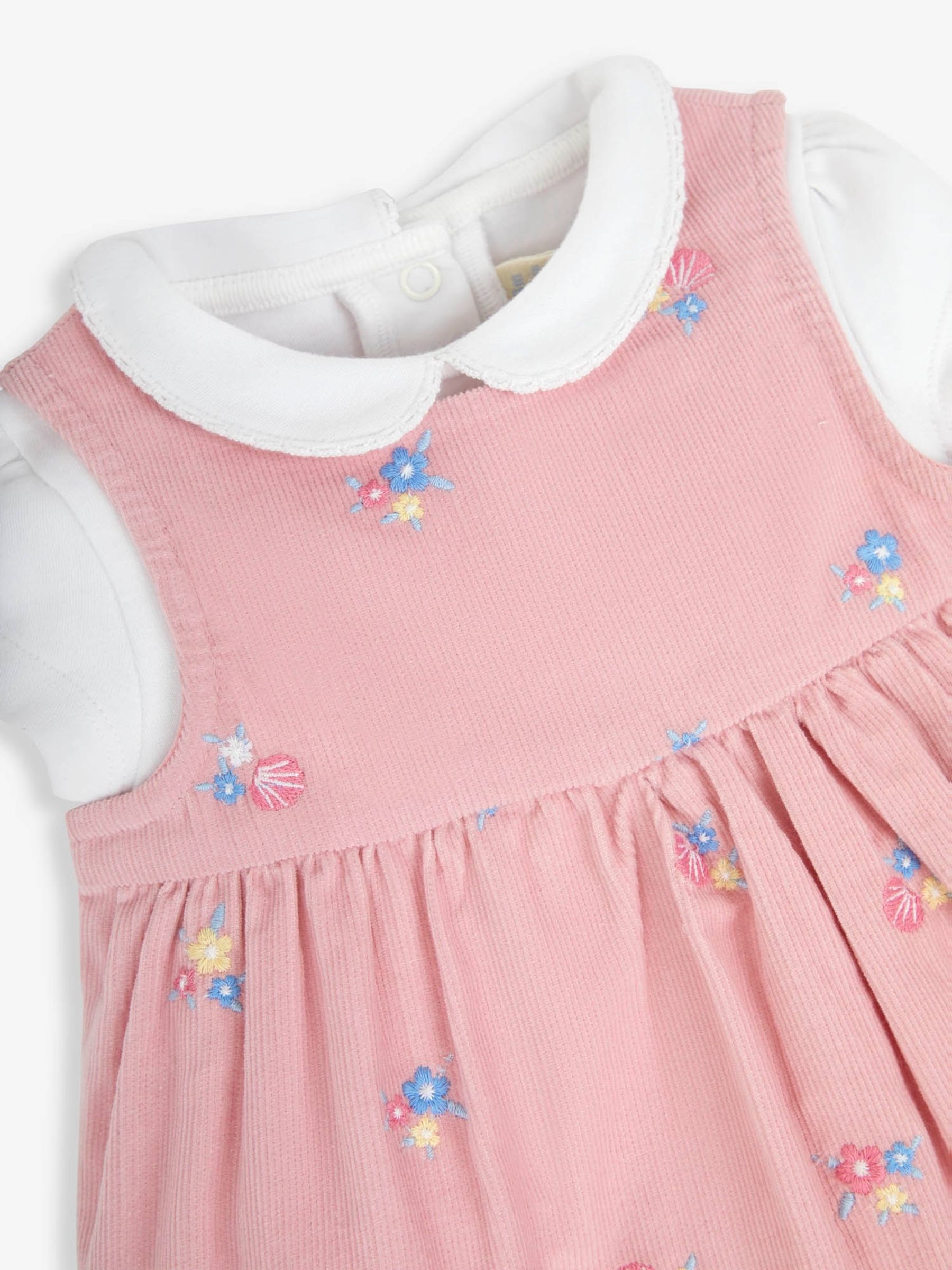 Pink 2-Piece Pretty Nautical Baby Dress & Collar Body Set - Image 4 of 4