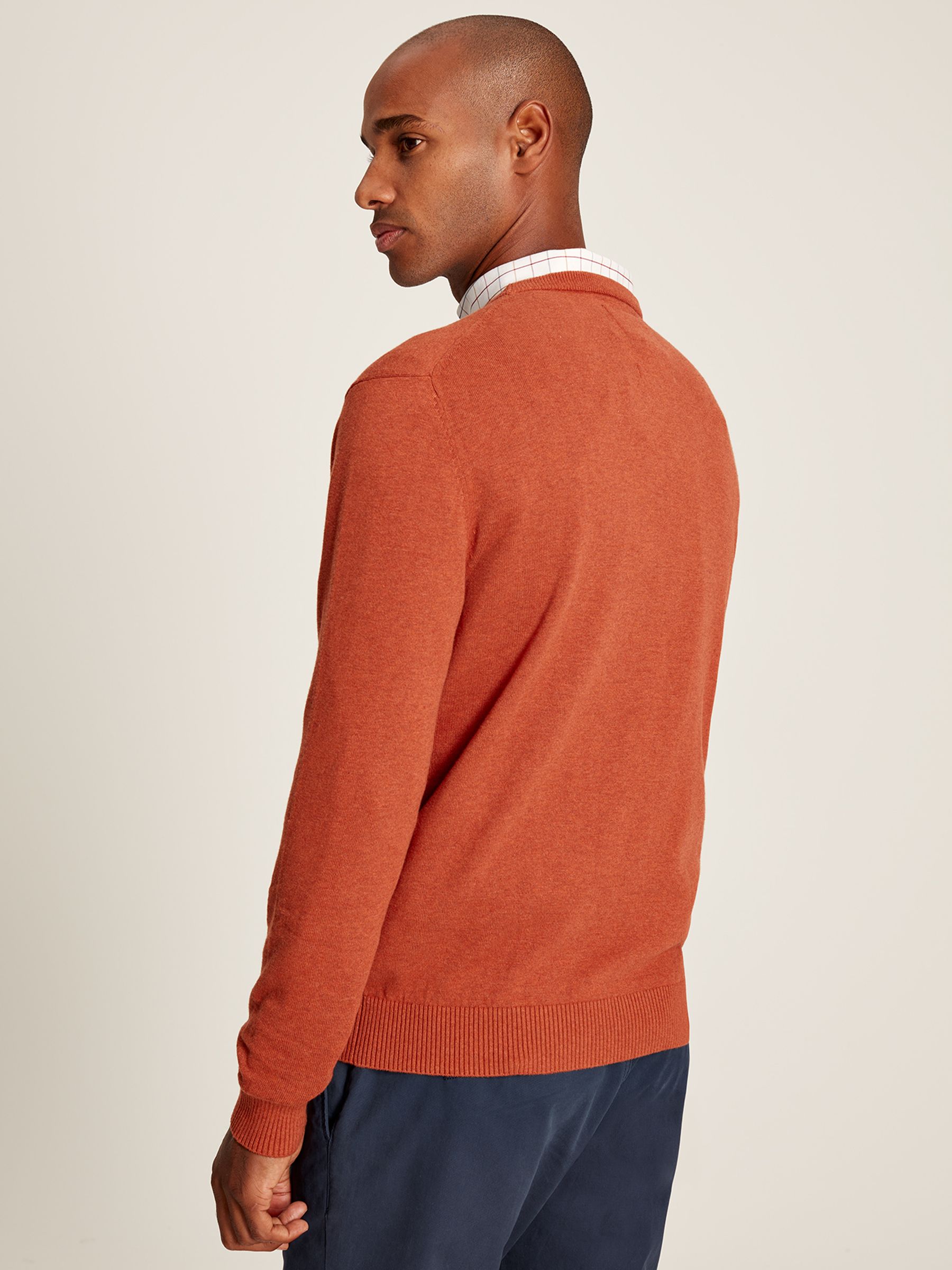 Jarvis Orange Cotton Crew Neck Jumper - Image 2 of 7