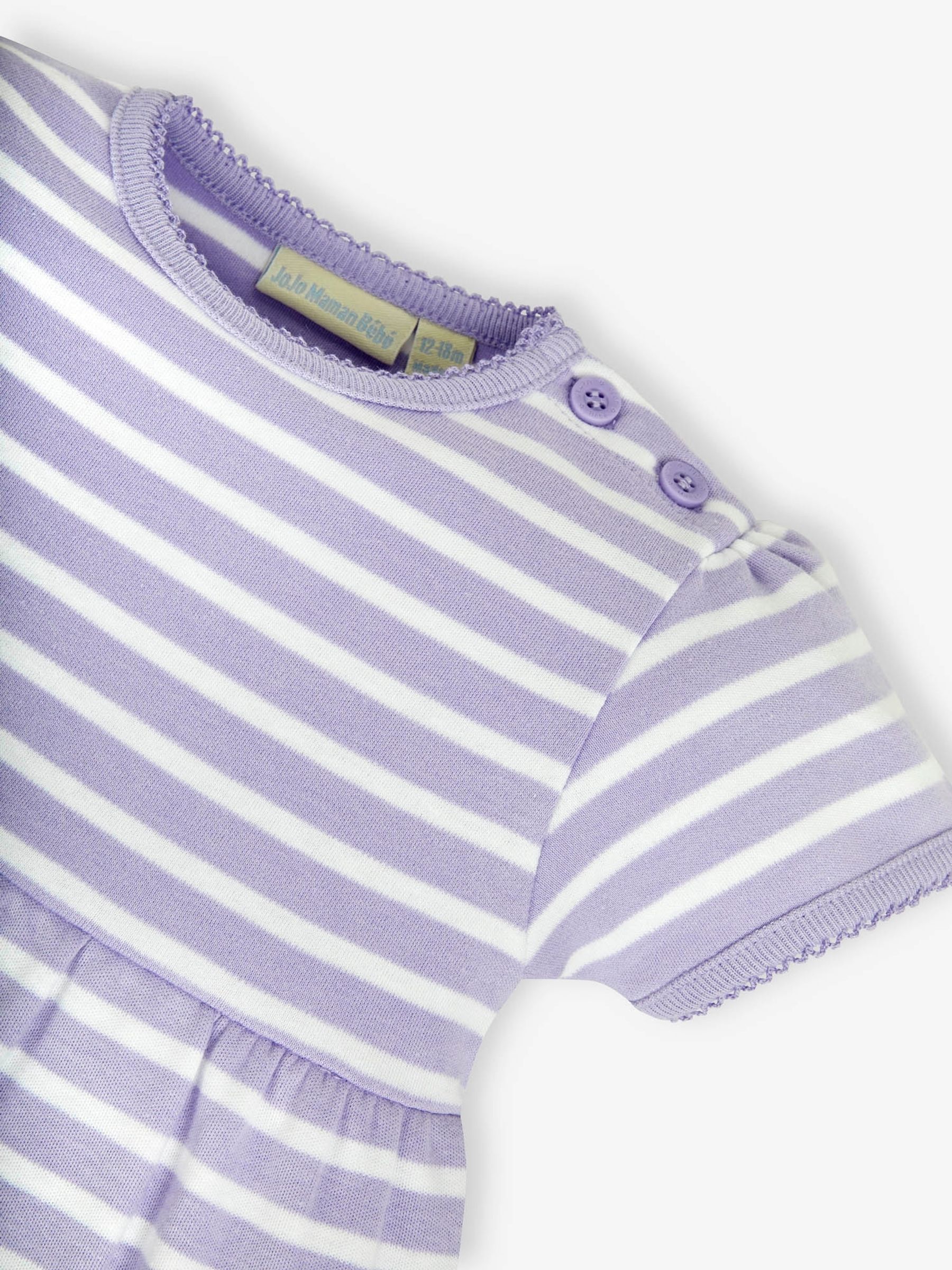 Lilac Stripe Tractor Appliqué Dress - Image 2 of 3