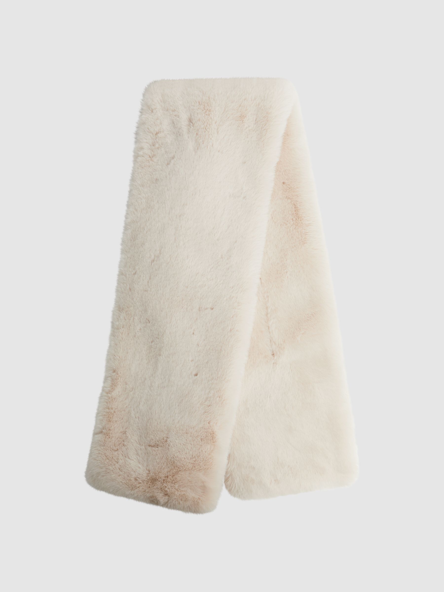 Faux Fur Scarf in Ecru - Image 1 of 3