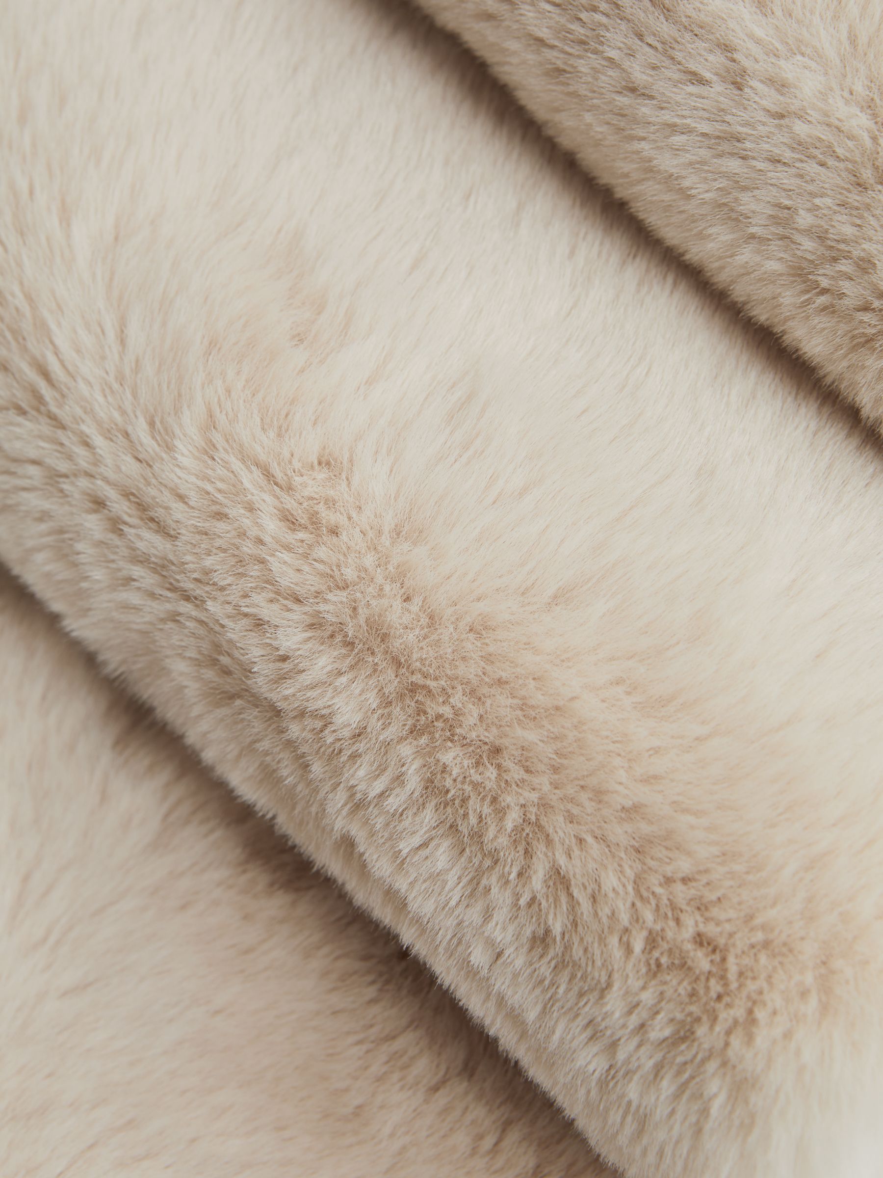 Faux Fur Scarf in Ecru - Image 3 of 3