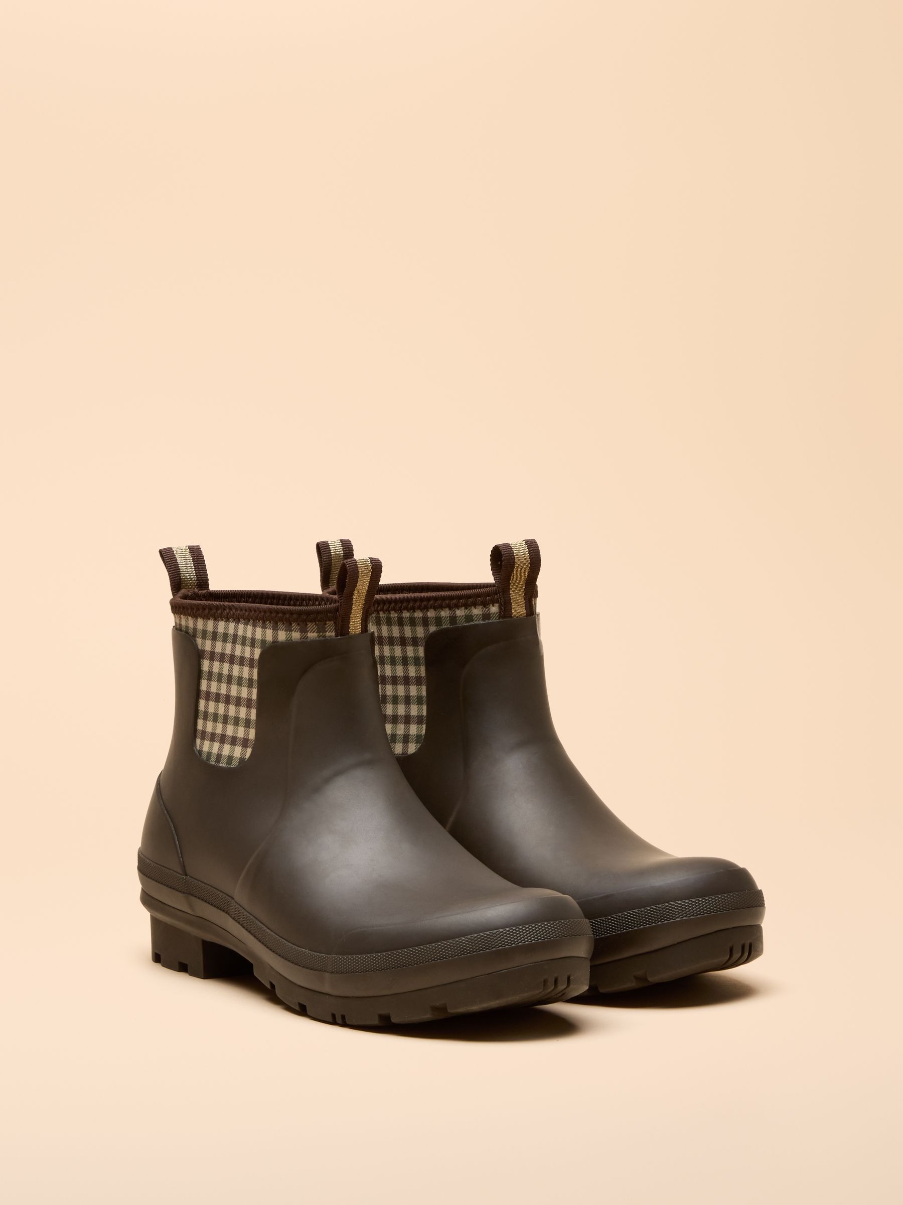 Foxton Chocolate Brown Neoprene Lined Ankle Wellies - Image 2 of 6