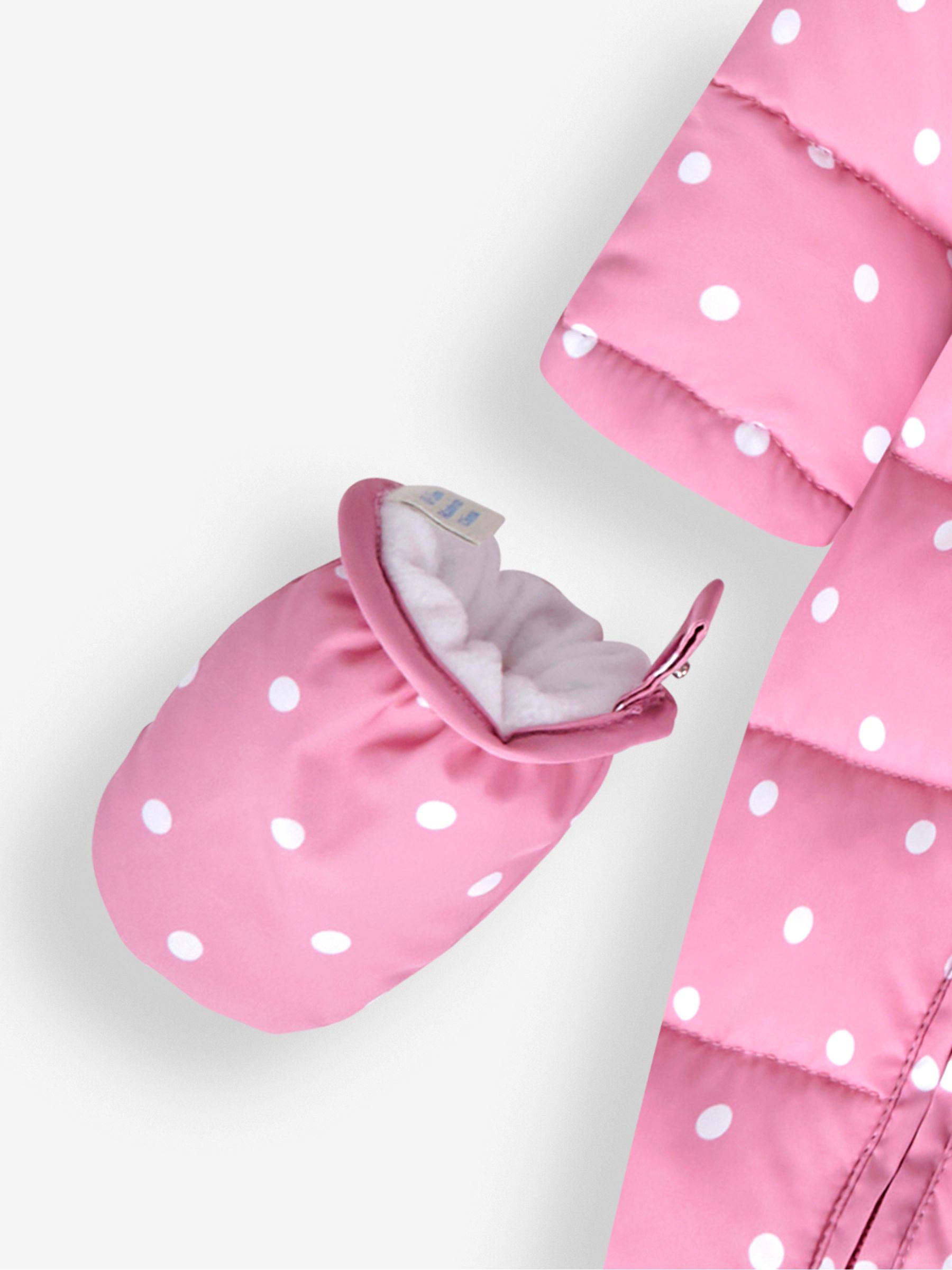 Pink Girls' Mouse Puffer Pramsuit - Image 3 of 3