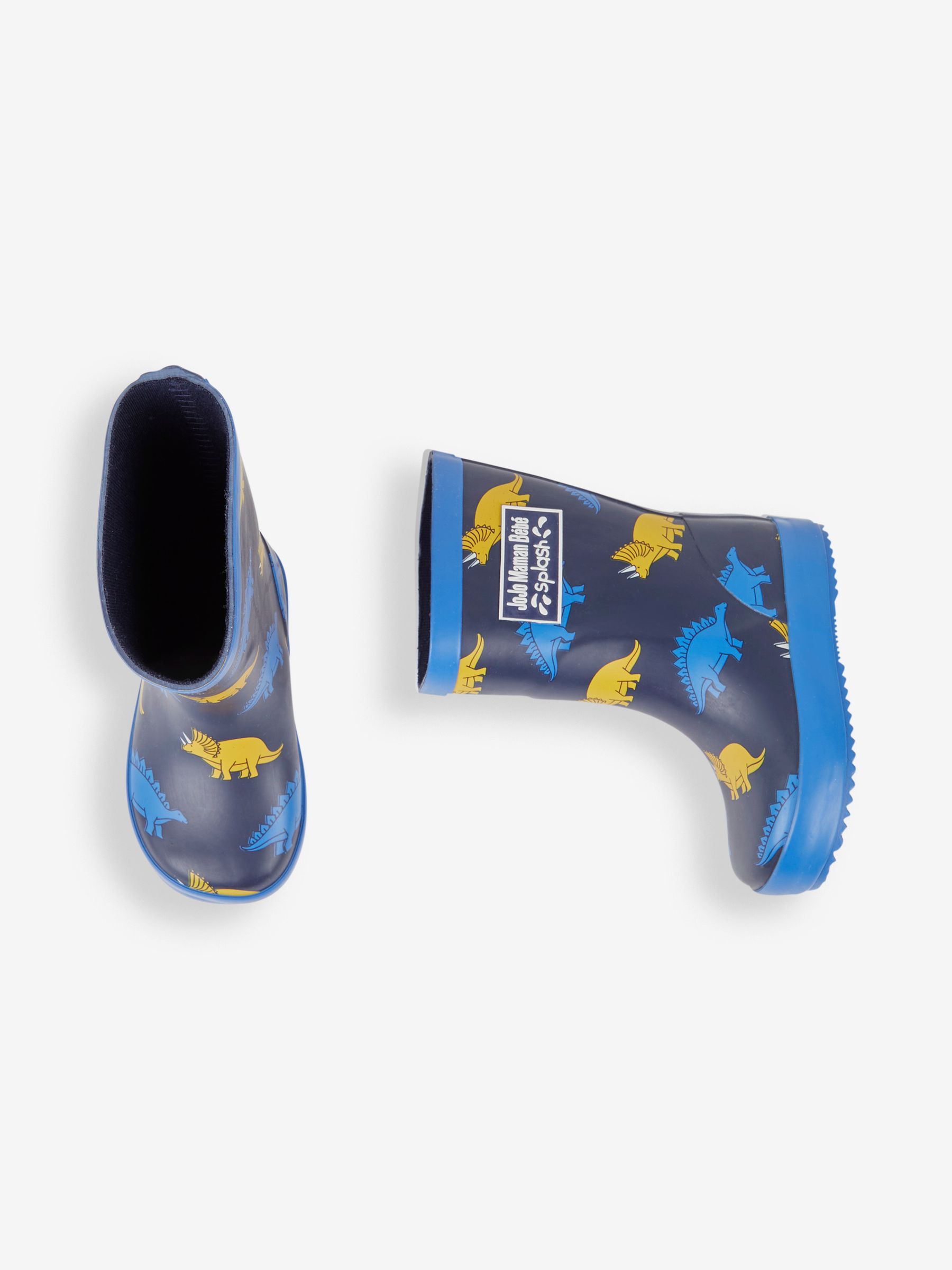 Navy Boys' Dinosaur Patterned Wellies - Image 1 of 4