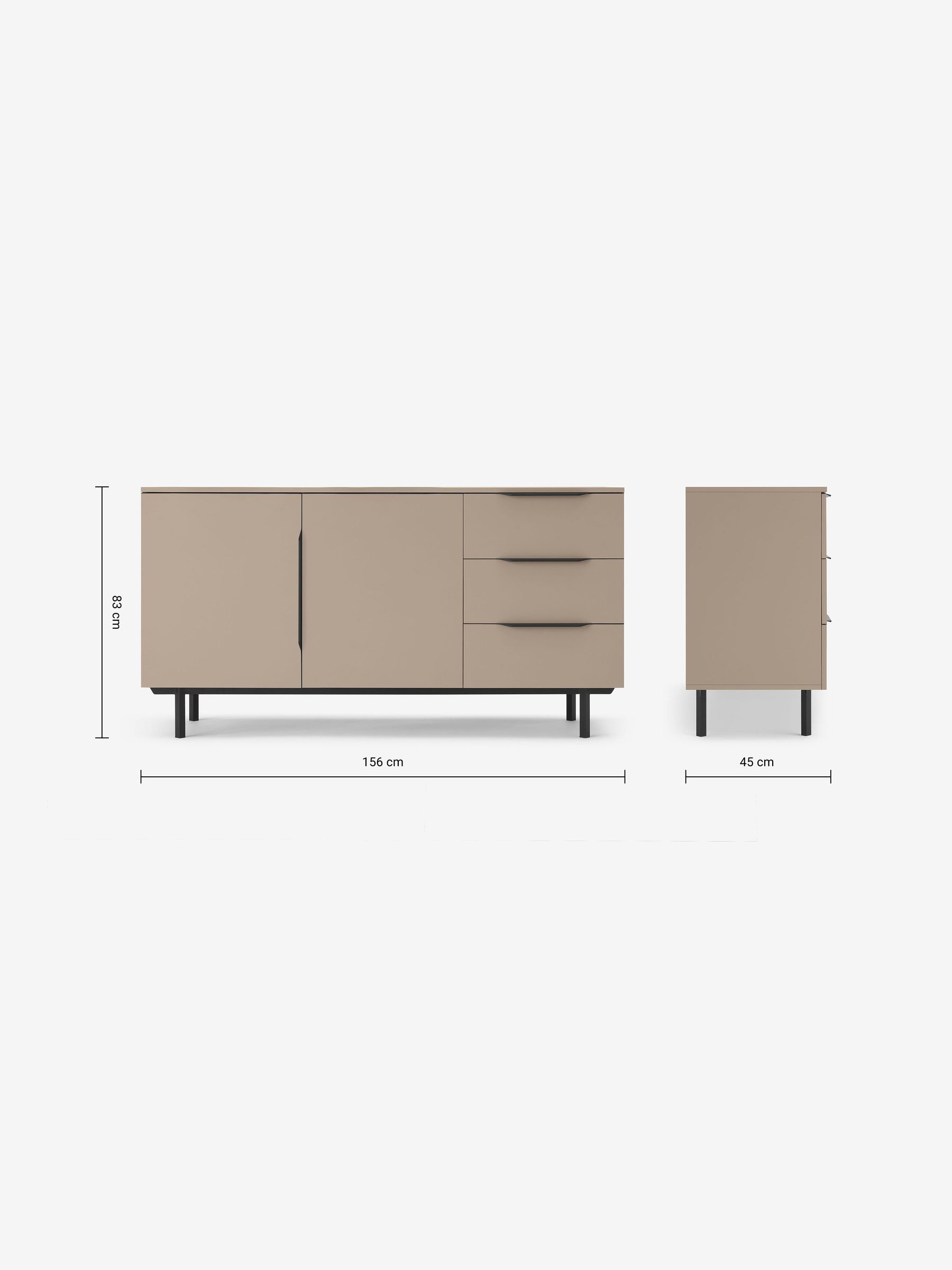 Damien Large Sideboard in Cappuccino - Image 3 of 3