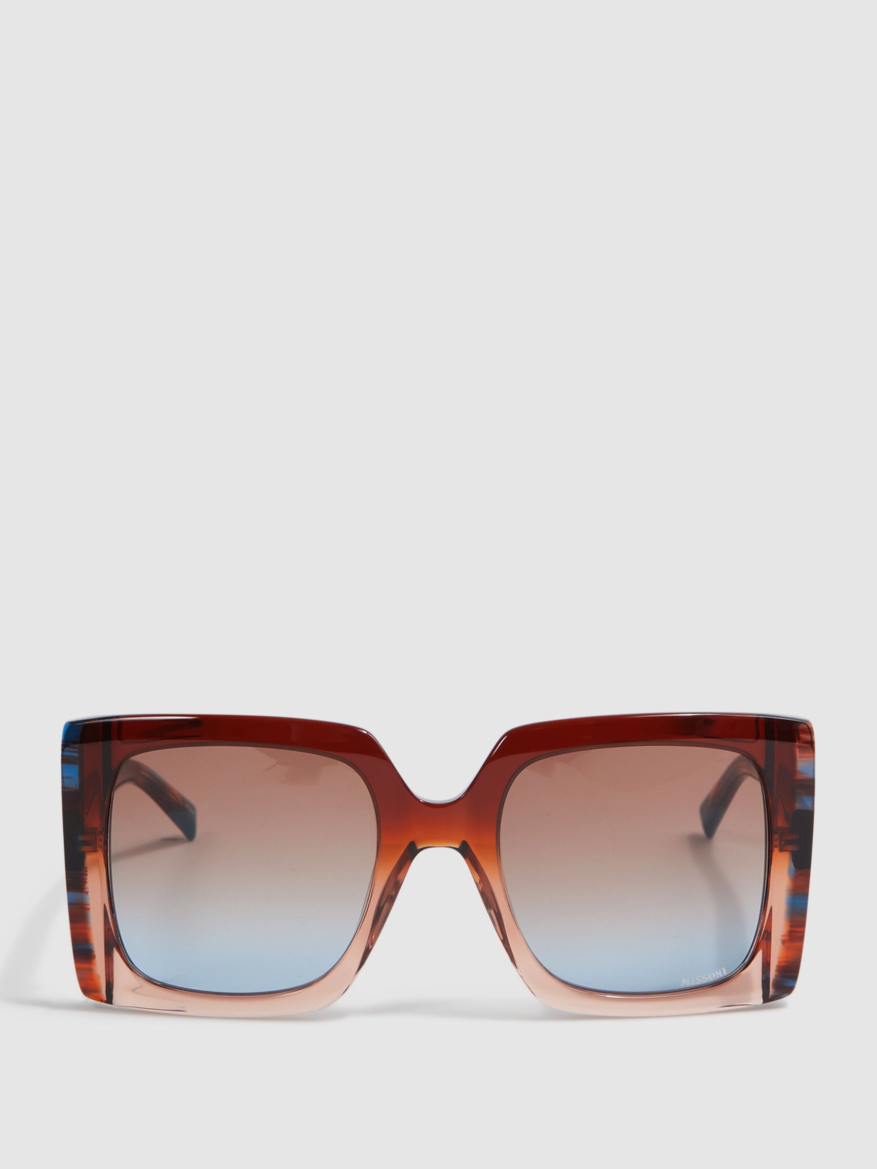 NWOT-Missoni Multicolor Square Sunglasses Rectangular acetate sunglasses Multicoloured | Missoni main image 3