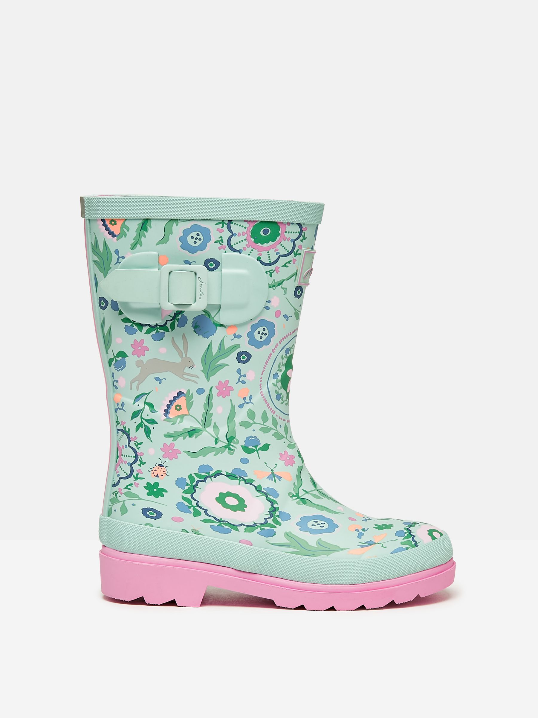 Kids' Teal Blue Printed Wellies Joules