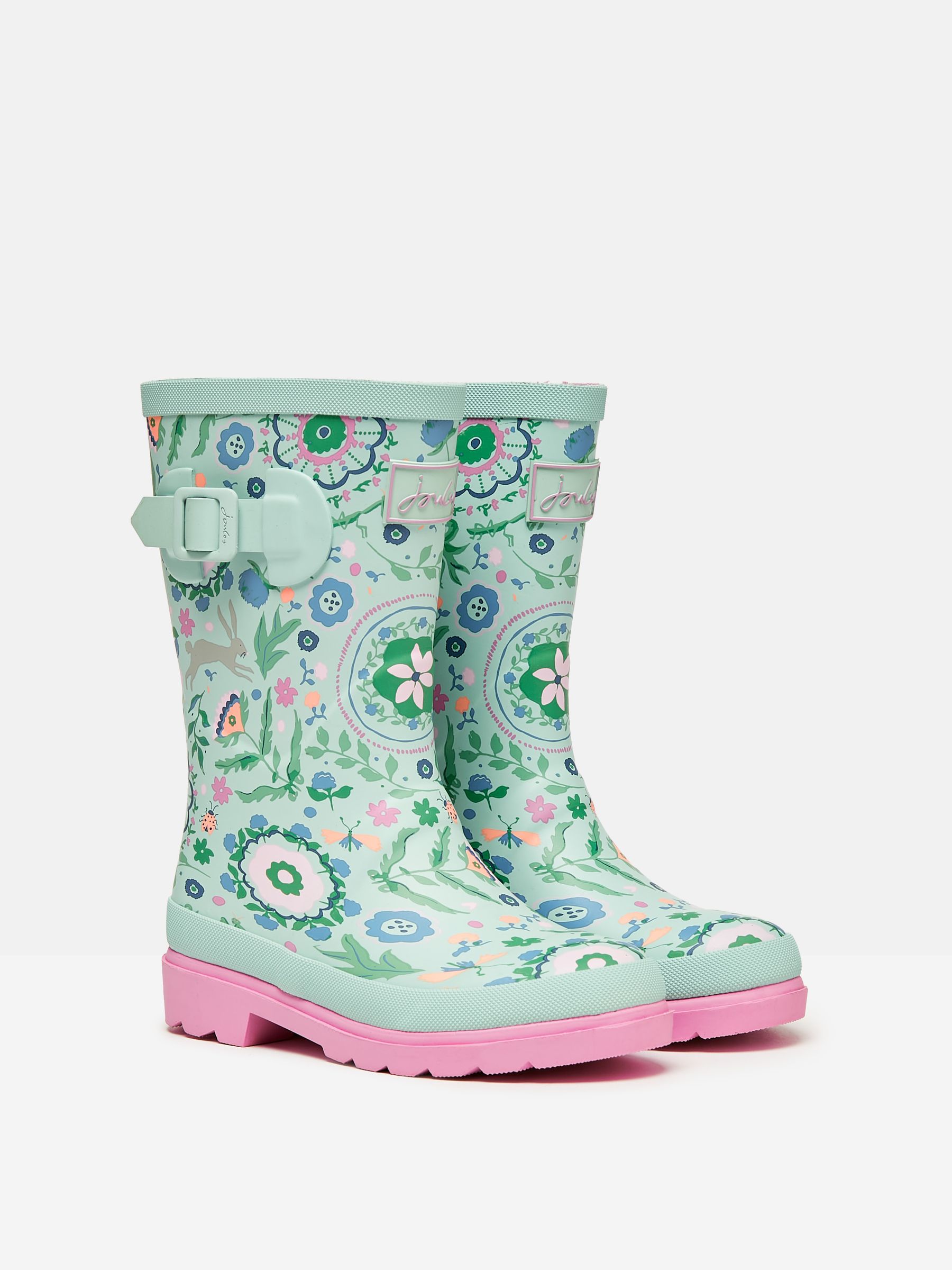 Kids' Teal Blue Printed Wellies - Image 2 of 6