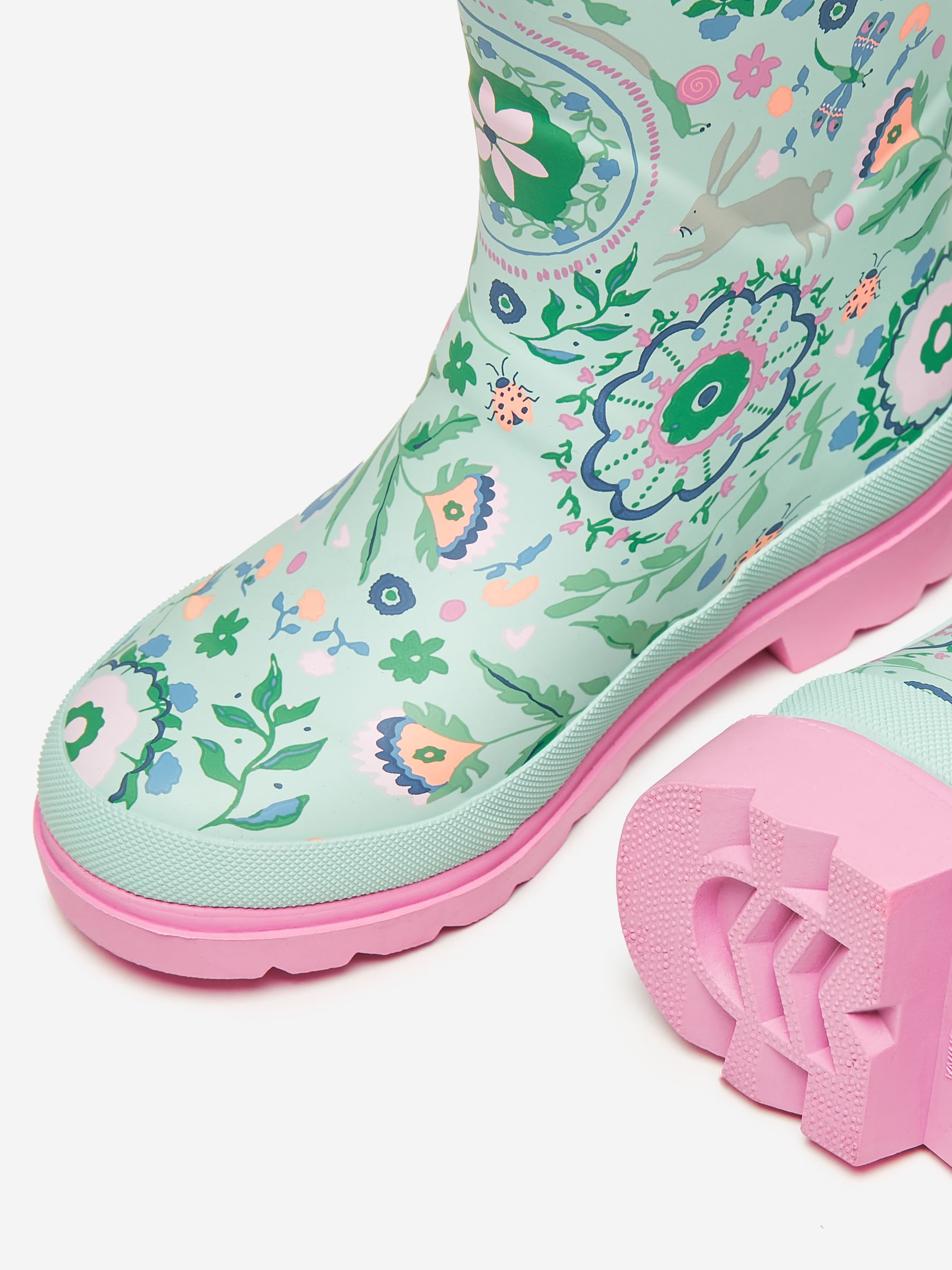 Kids' Teal Blue Printed Wellies - Image 6 of 6