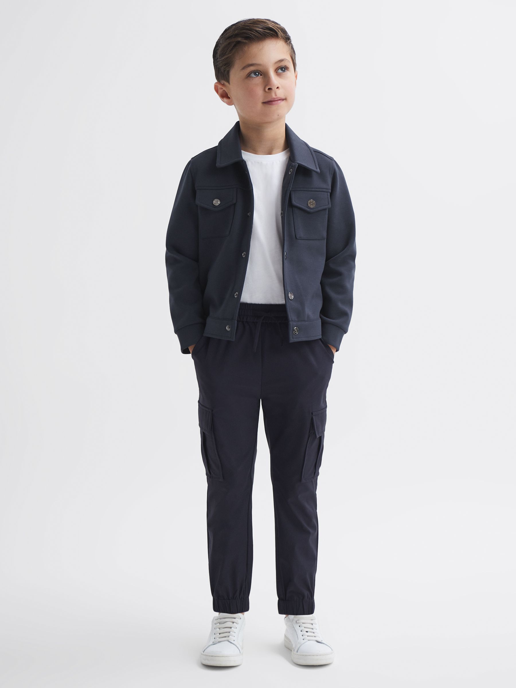 Junior Twin Pocket Overshirt in Eclipse Blue - Image 1 of 5