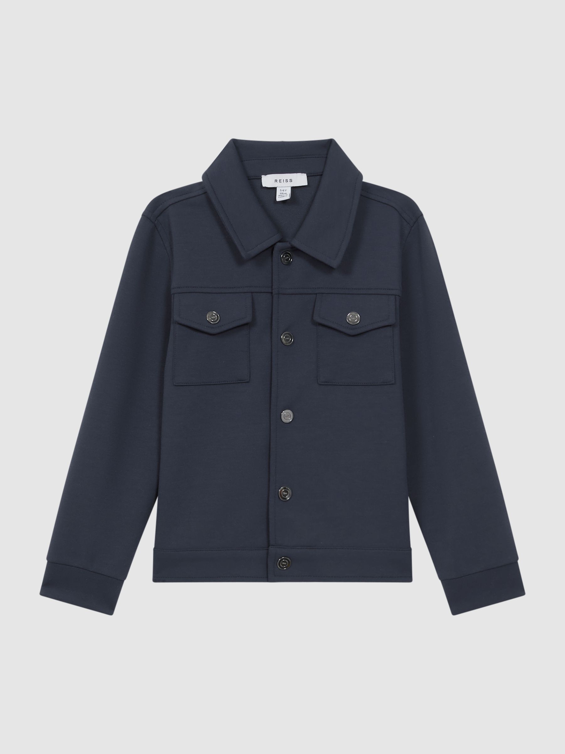 Junior Twin Pocket Overshirt in Eclipse Blue - Image 2 of 5