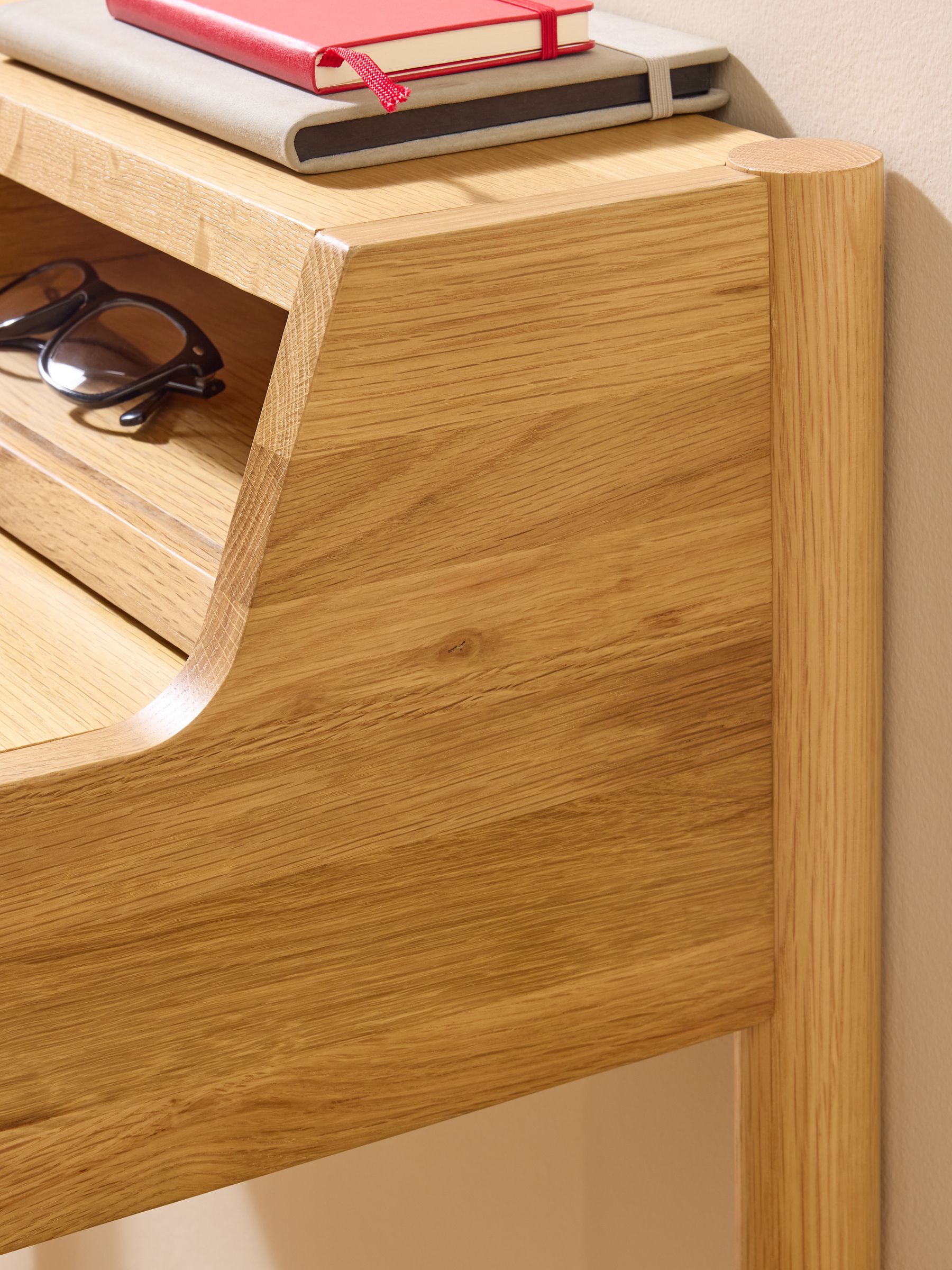 Leonie Compact Office Desk in Oak - Image 4 of 7