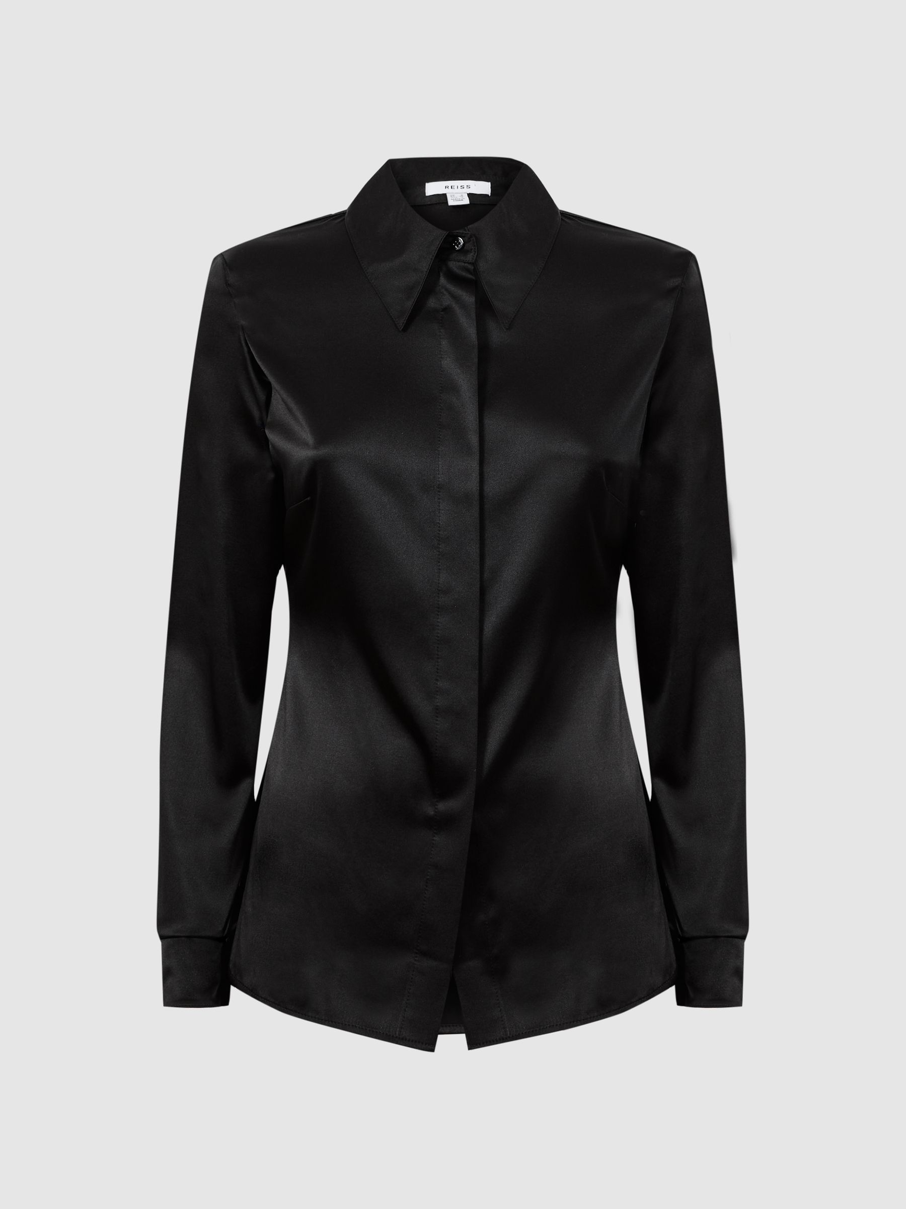 Silk Shirt in Black - Image 2 of 5