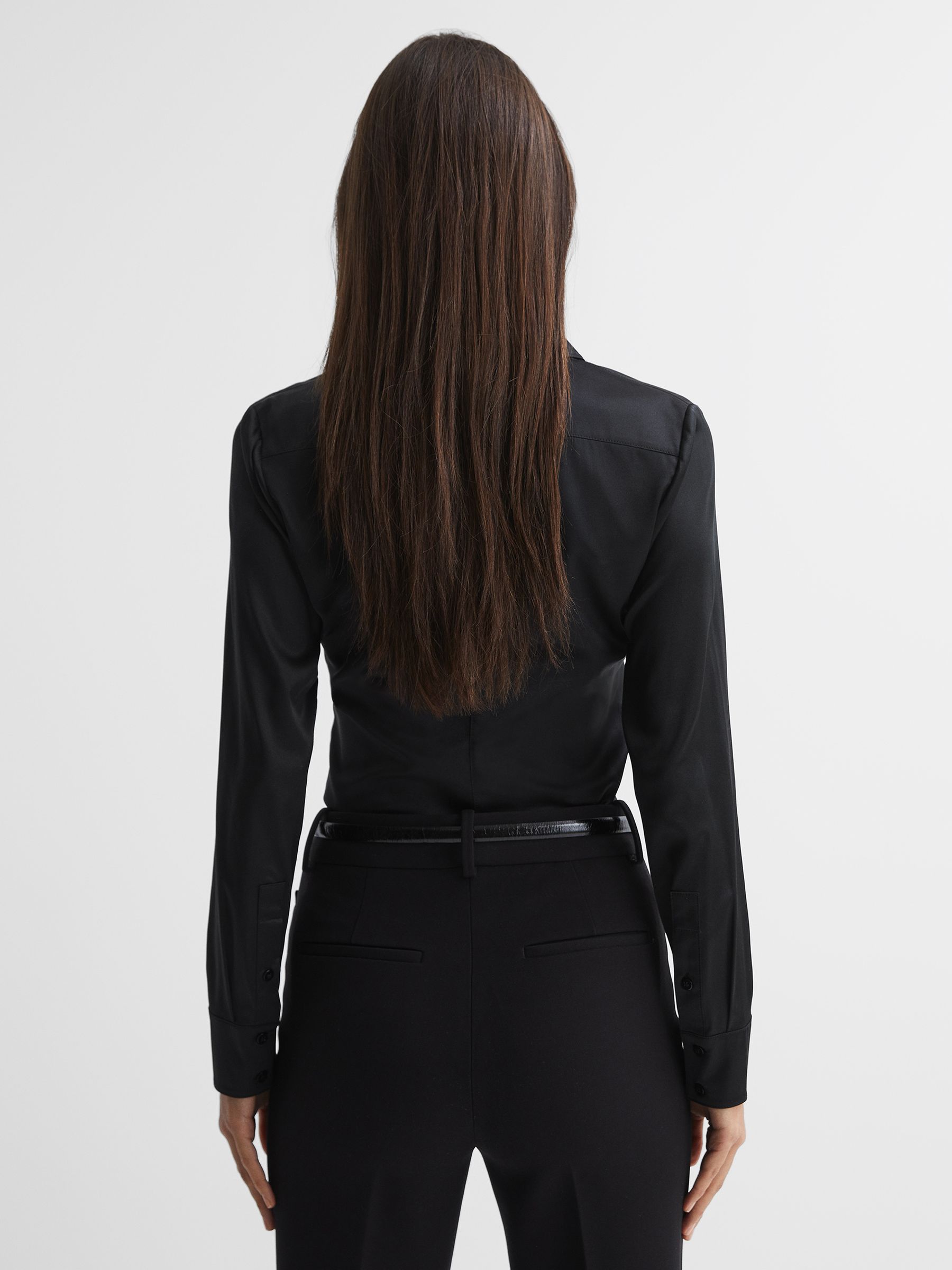 Silk Shirt in Black - Image 4 of 5
