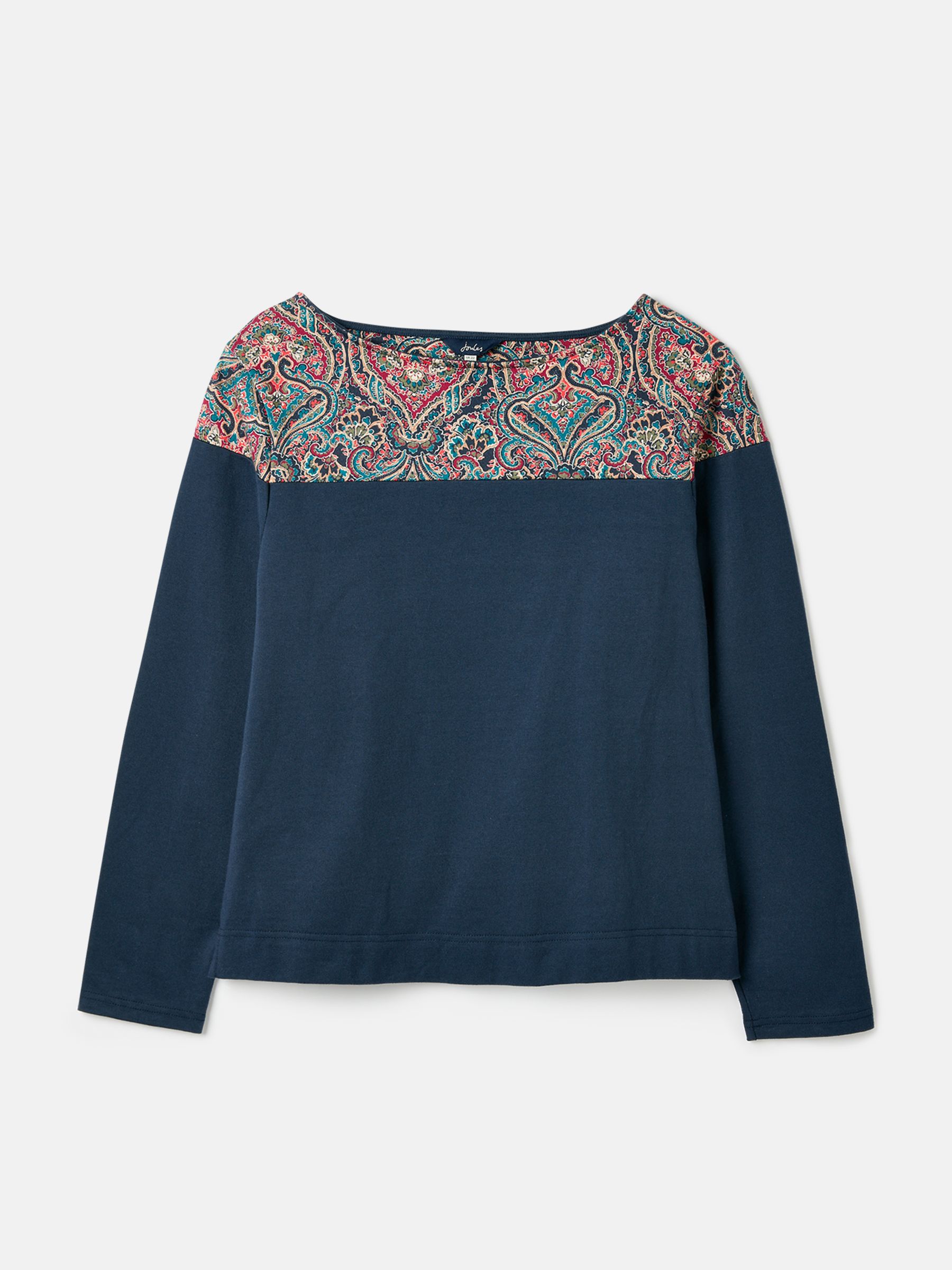 Harbour Navy Paisley Long Sleeve Breton Top - Image 7 of 7
