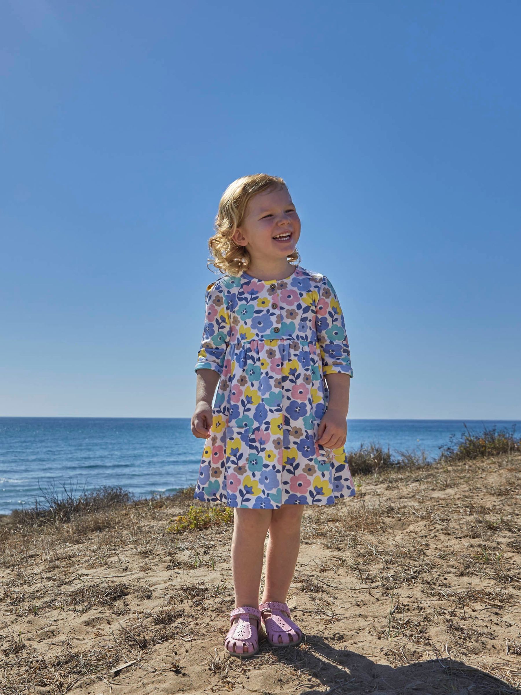 Multi Floral Print Button Front Dress - Image 1 of 4