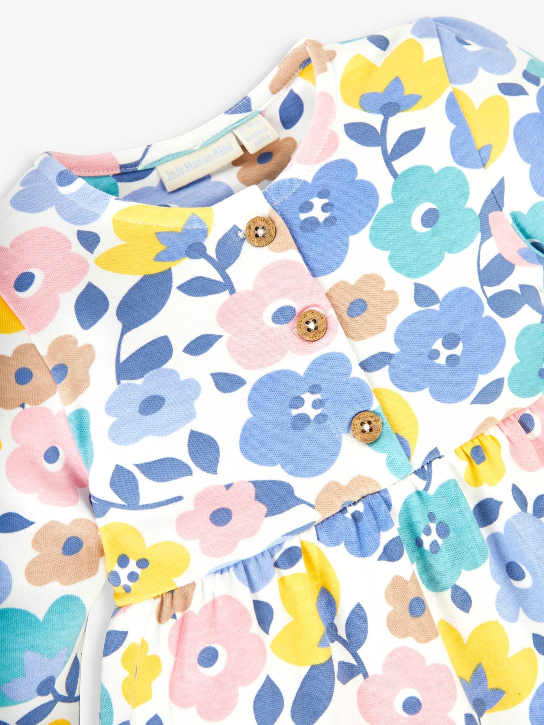 Multi Floral Print Button Front Dress - Image 4 of 4
