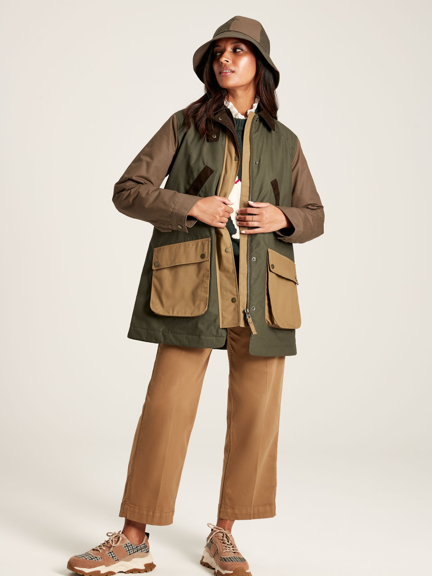 Banbury Brown/Khaki Showerproof Dry Wax Coat - Image 10 of 14