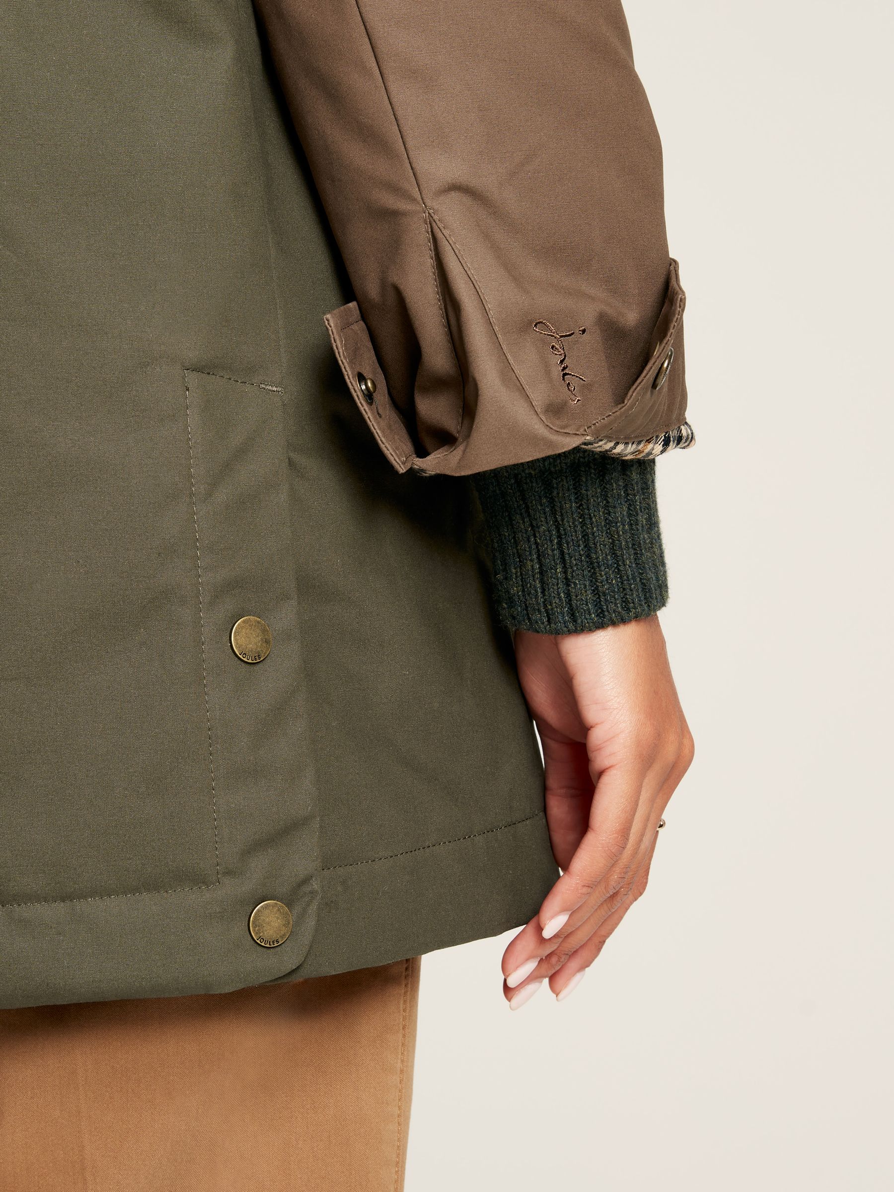 Banbury Brown/Khaki Showerproof Dry Wax Coat - Image 12 of 14