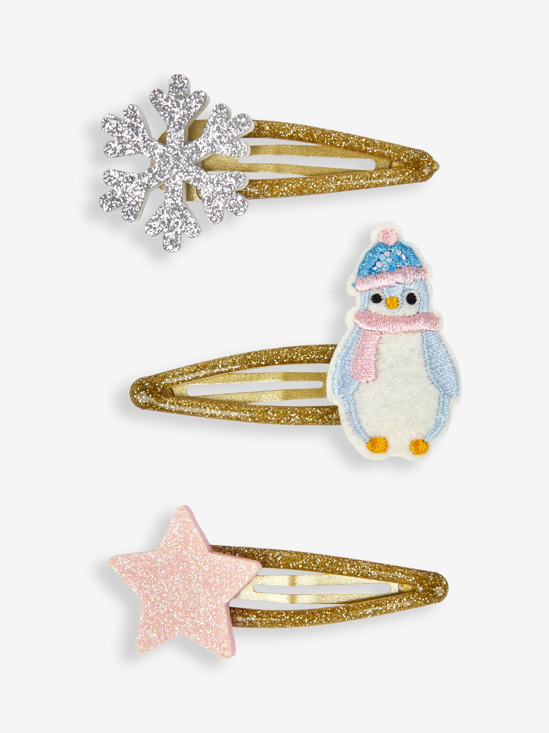 White Penguin 3-Pack Christmas Clips - Image 1 of 2