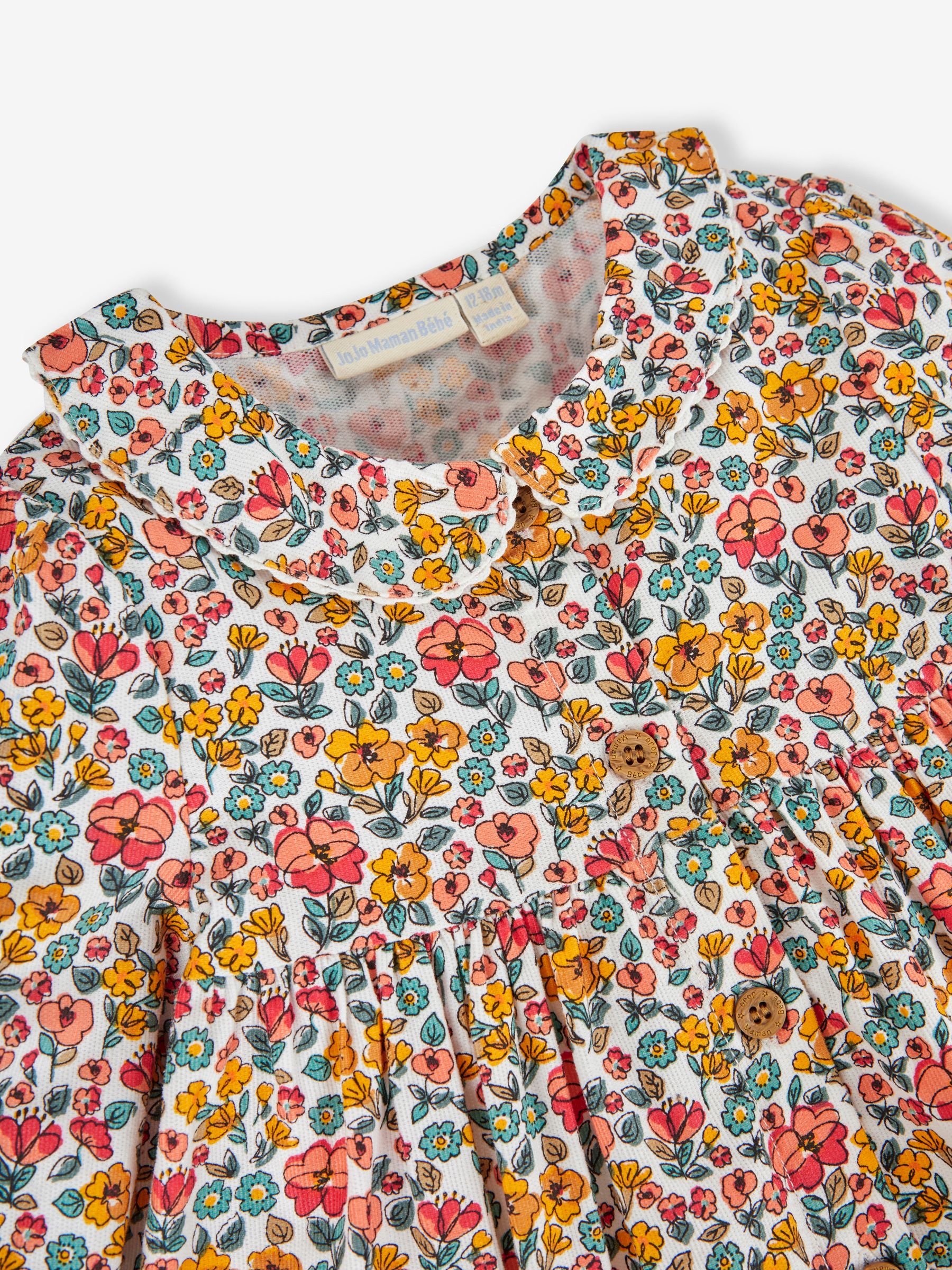 Cream Floral Cord Shirt Dress - Image 6 of 7