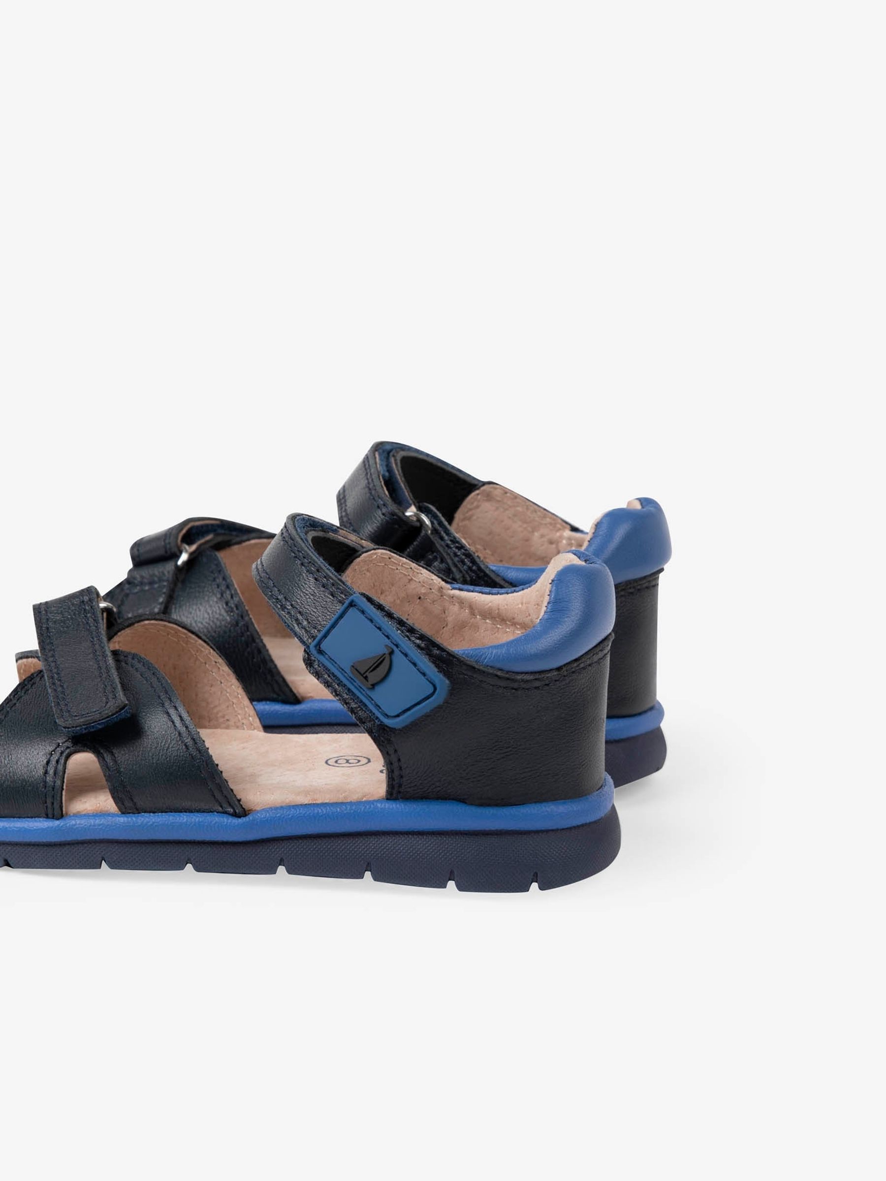 Navy Boys' Leather Sandals - Image 4 of 4