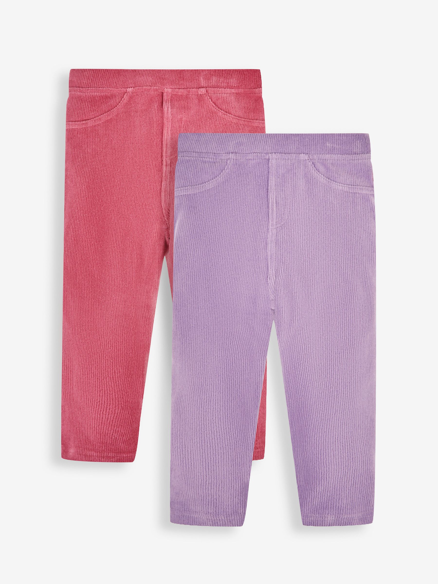 Lilac Purple & Fuchsia Pink 2-Pack Jersey Cord Jeggings - Image 1 of 8