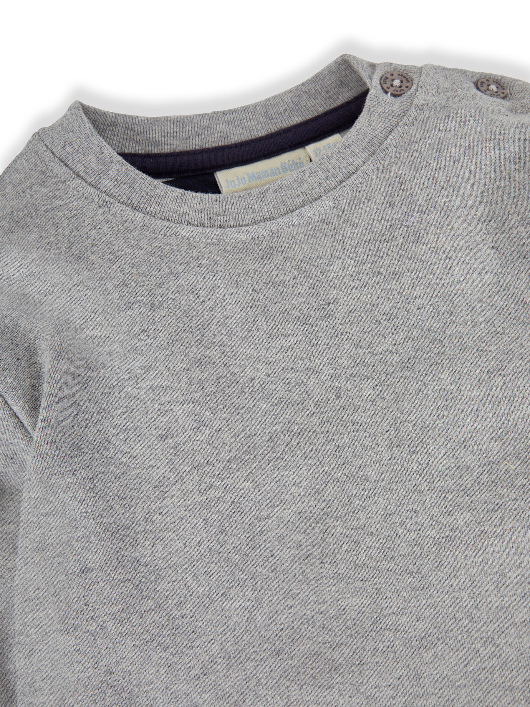 Navy & Grey 2-Pack Plain Long Sleeved Tops - Image 5 of 7