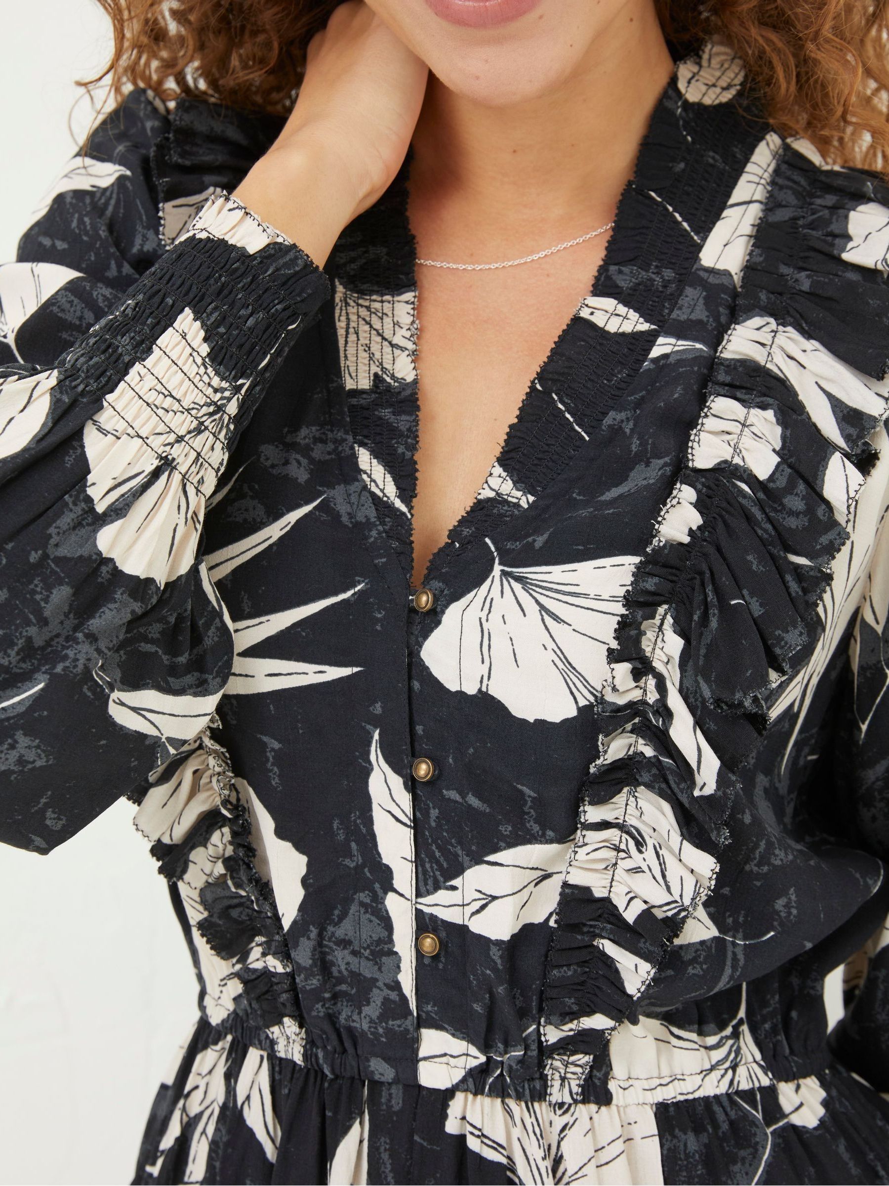 Black Darcey Twilight Leaves Dress - Image 5 of 7