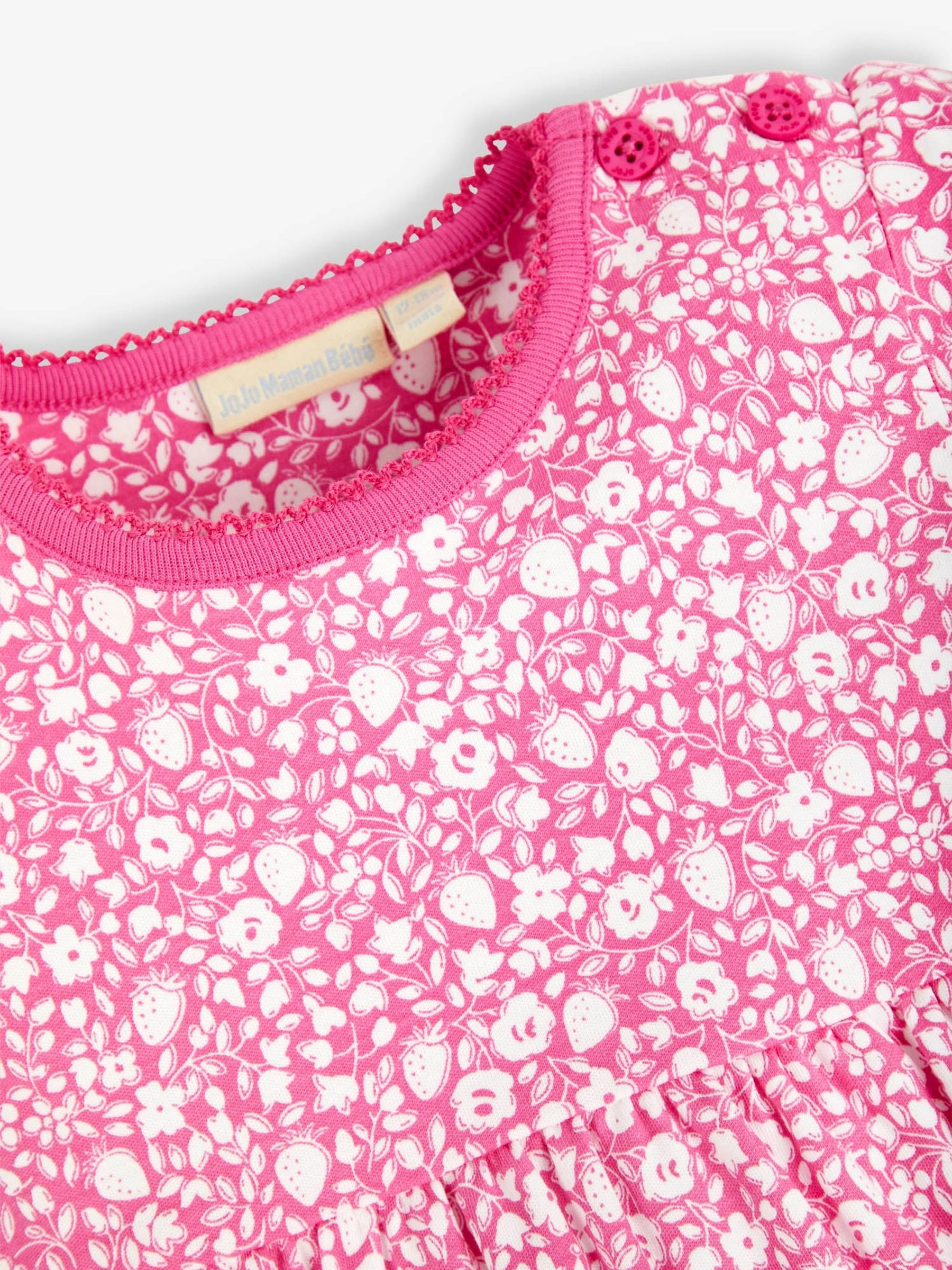 Pink Strawberry Ditsy Print Summer Dress - Image 2 of 2