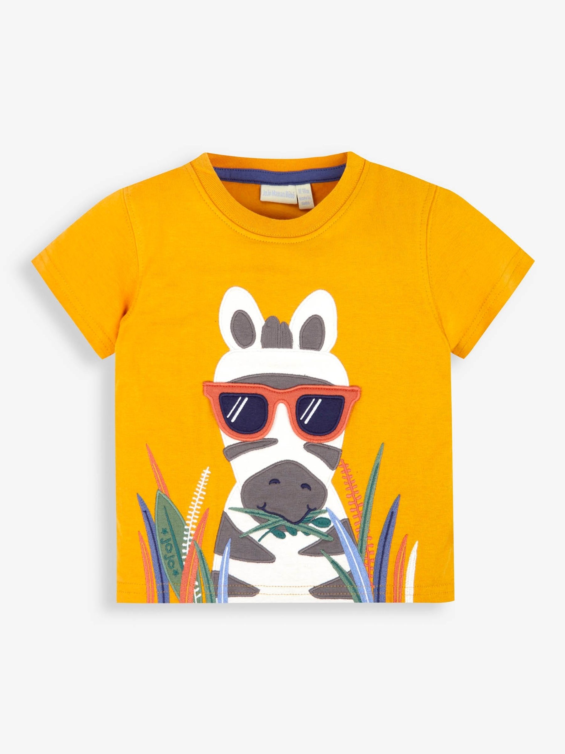 Mustard Zebra Appliqué T-Shirt - Image 1 of 7