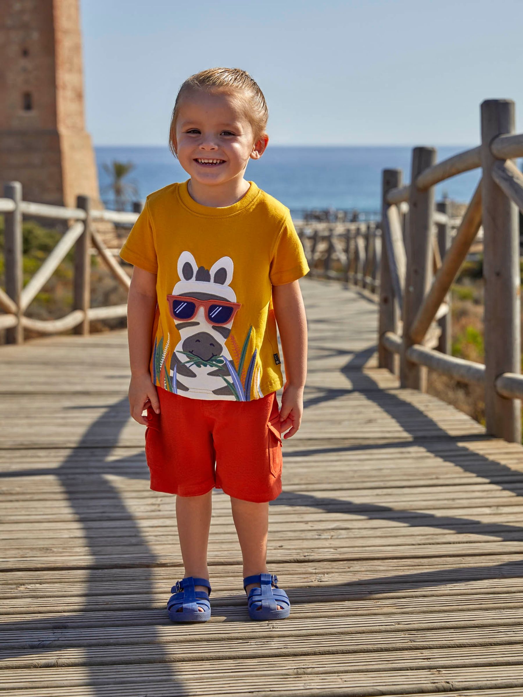 Mustard Zebra Appliqué T-Shirt - Image 4 of 7