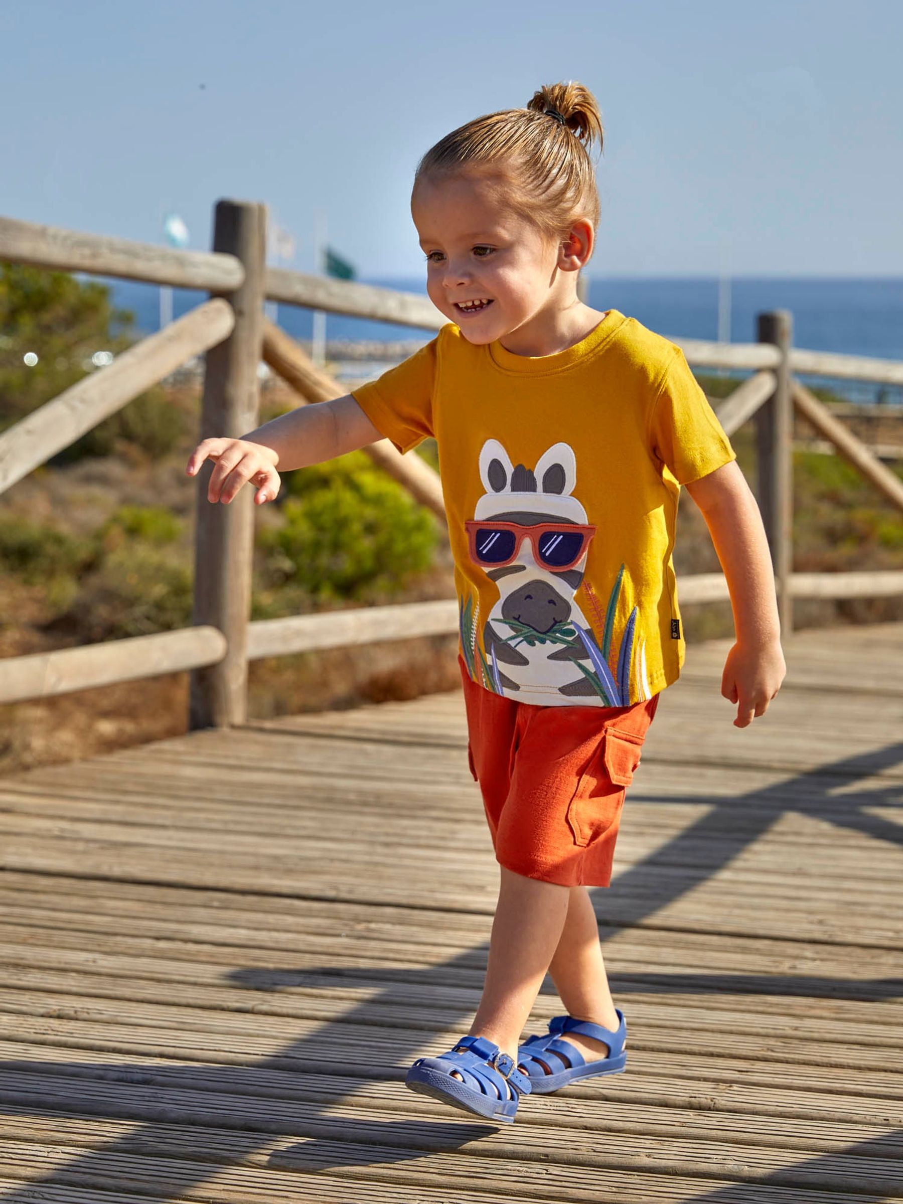 Mustard Zebra Appliqué T-Shirt - Image 5 of 7
