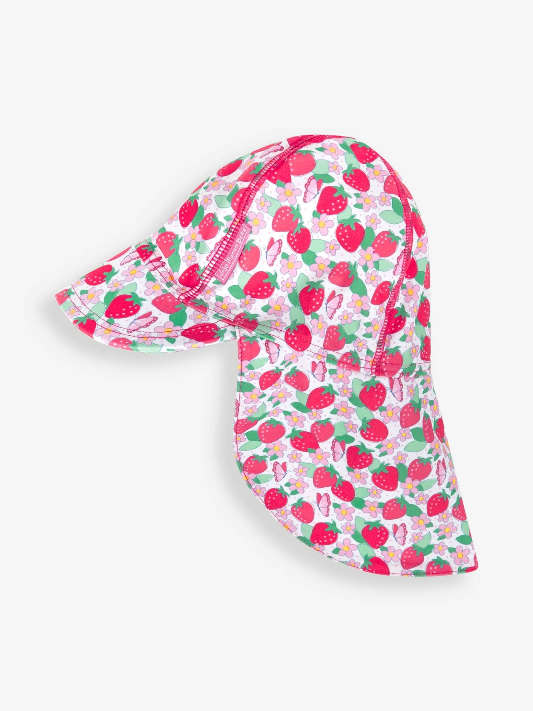 Pink Girls' Strawberry Sun Protection Hat UPF 50 - Image 1 of 5