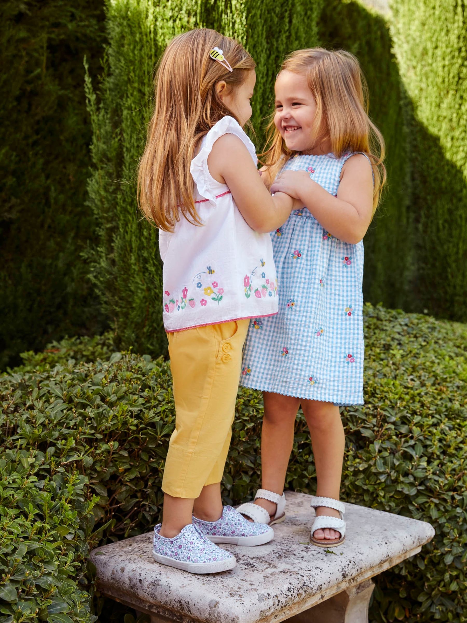 Blue Gingham Strawberry Appliqué Dress - Image 2 of 5