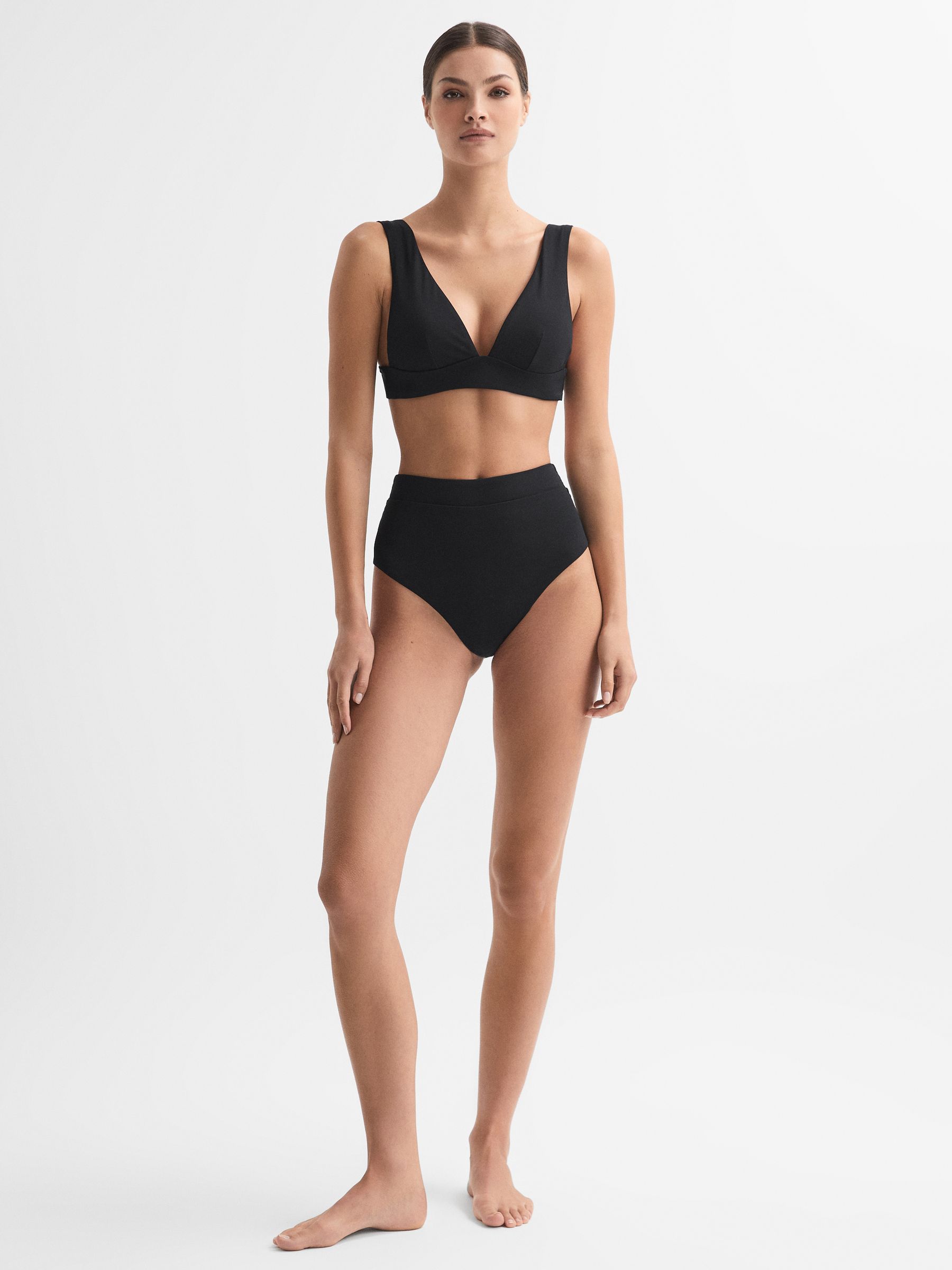 Italian Fabric Bikini Top in Black - Image 3 of 4