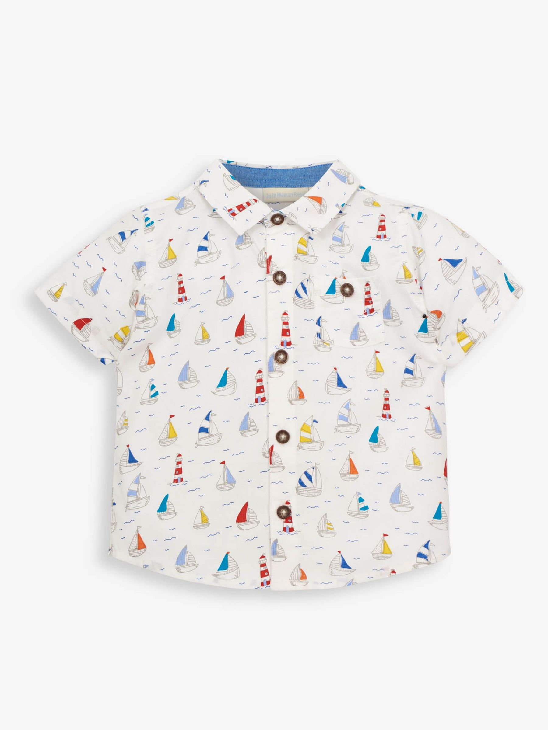 White Boys' Boat Print Shirt - Image 4 of 4