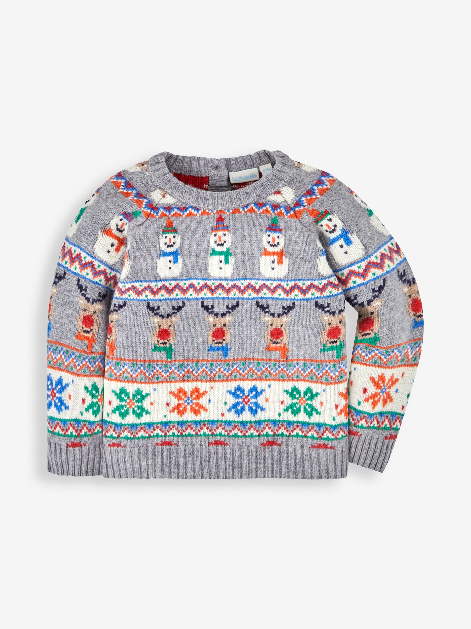 Grey Christmas Fair Isle Pattern Jumper - Image 2 of 3