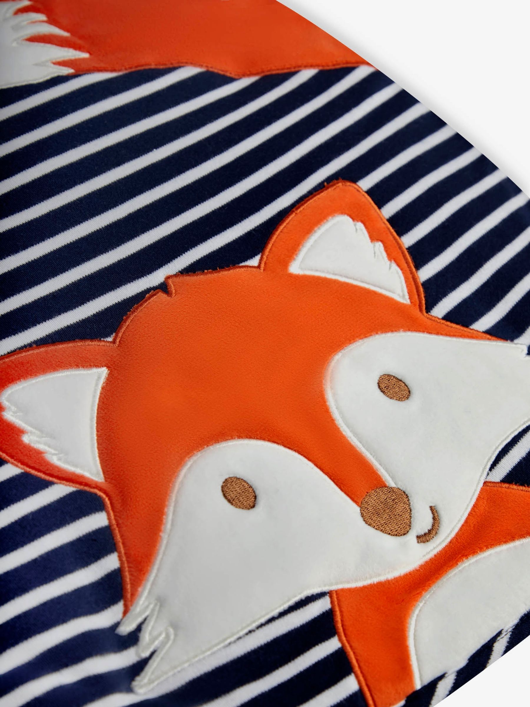 Navy Stripe Fox Appliqué 2.5 Tog Baby Sleeping Bag - Image 3 of 4
