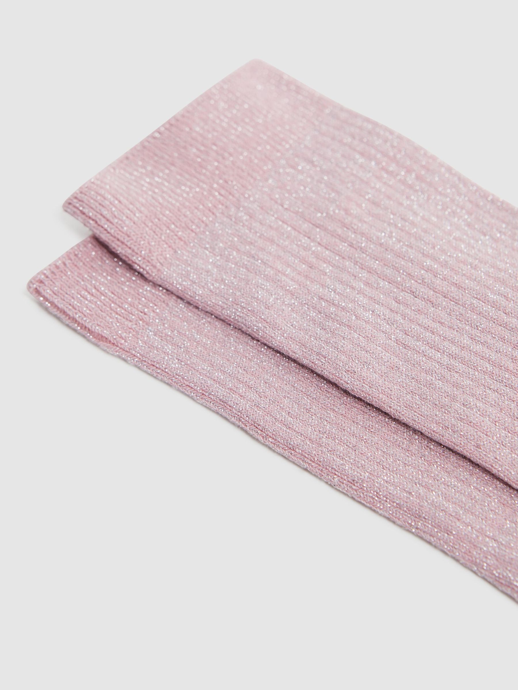 Gerippte Metallic-Socken, Rouge - Bild 2 von 3