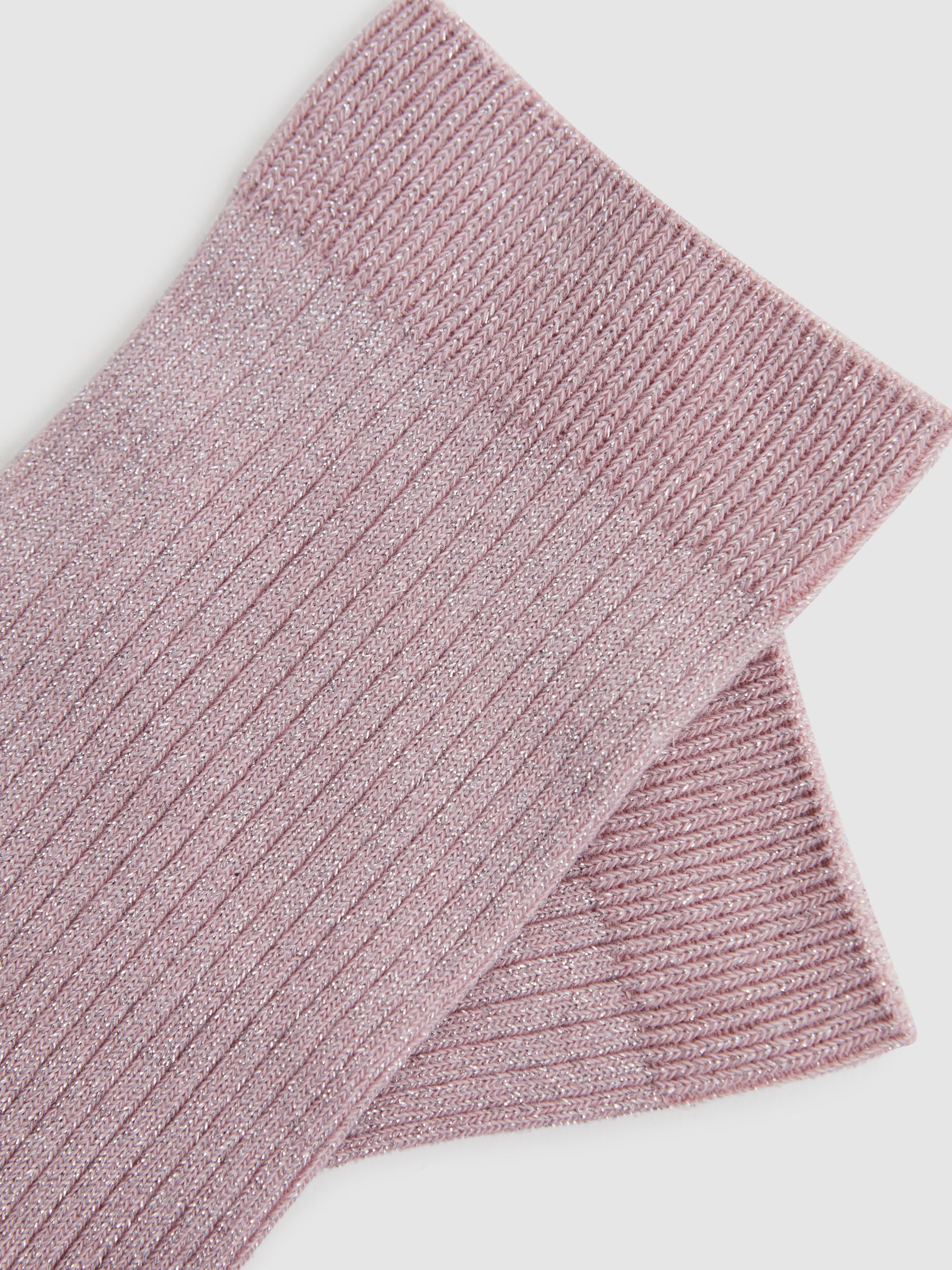 Gerippte Metallic-Socken, Rouge - Bild 3 von 3